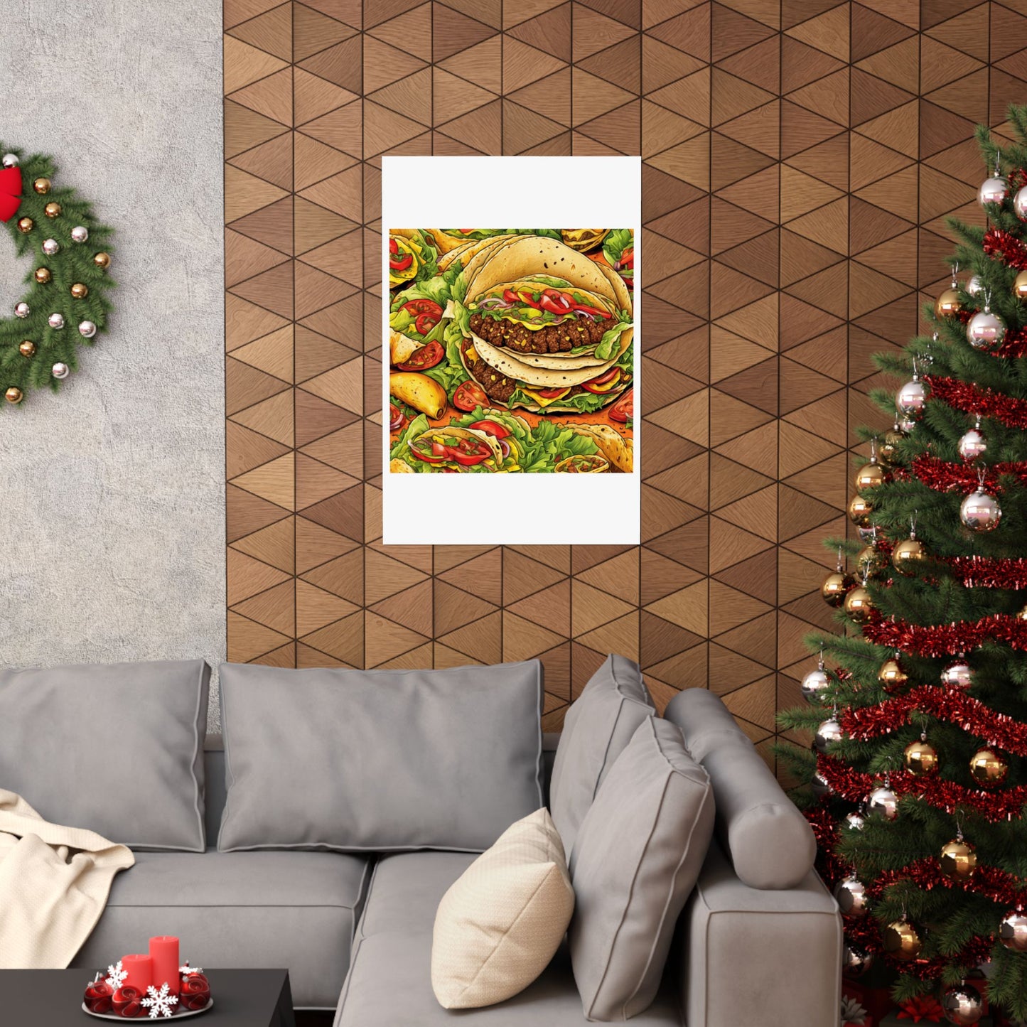 Stacked Taco Fiesta Foodie Gift Art Poster