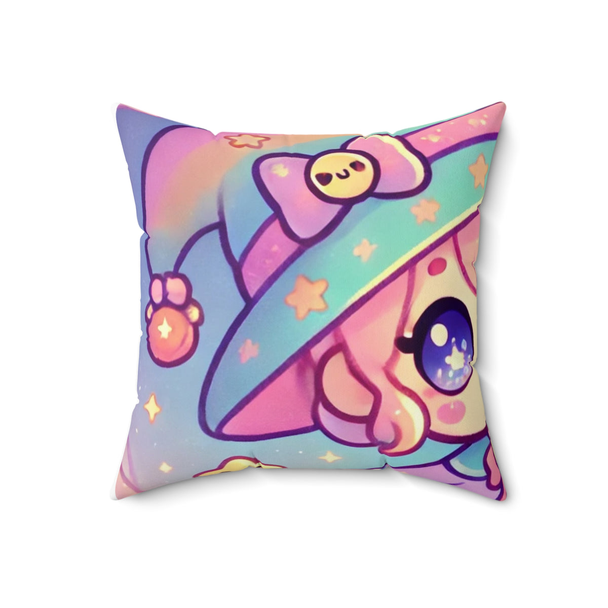 Kawaii Moon Wand Pastel Fantasy Decorative Pillow