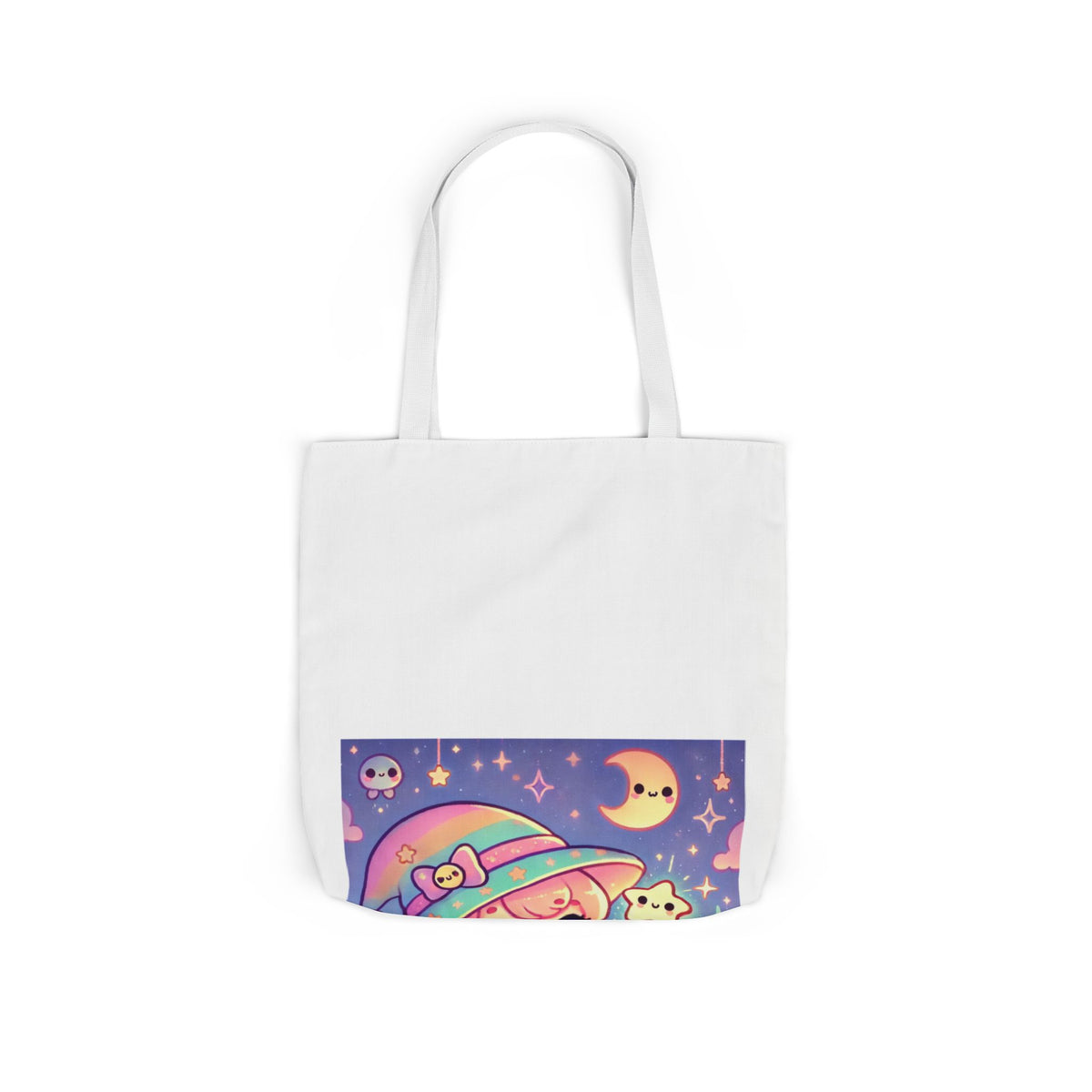 Kawaii Moon Wand Pastel Fantasy Art Canvas Tote Bag