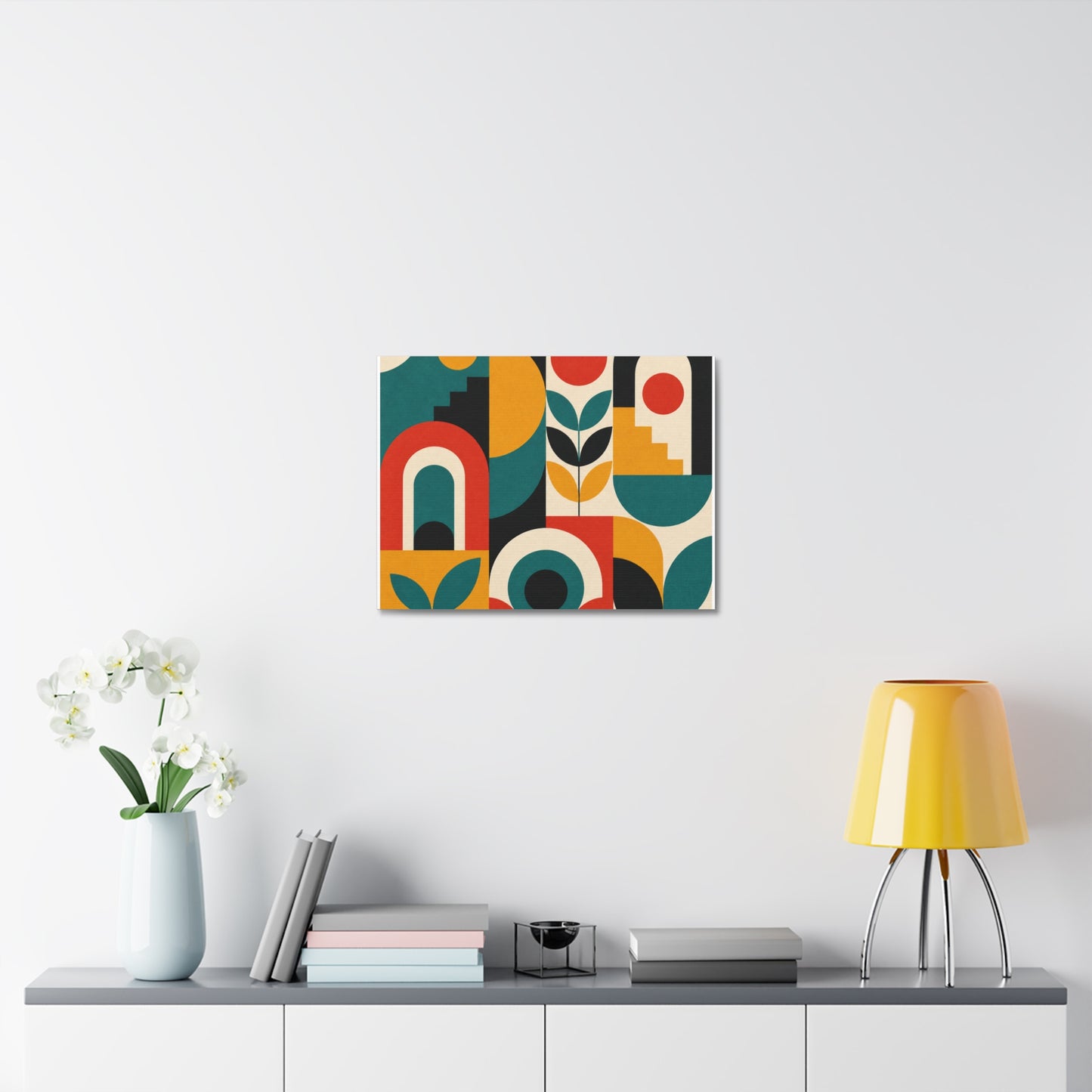 Mid Century Arches Botanical Geometric Canvas Art