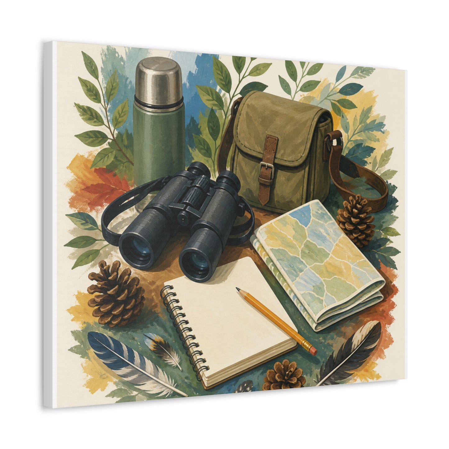 Peaceful Birdwatching Hobby Art Canvas Art