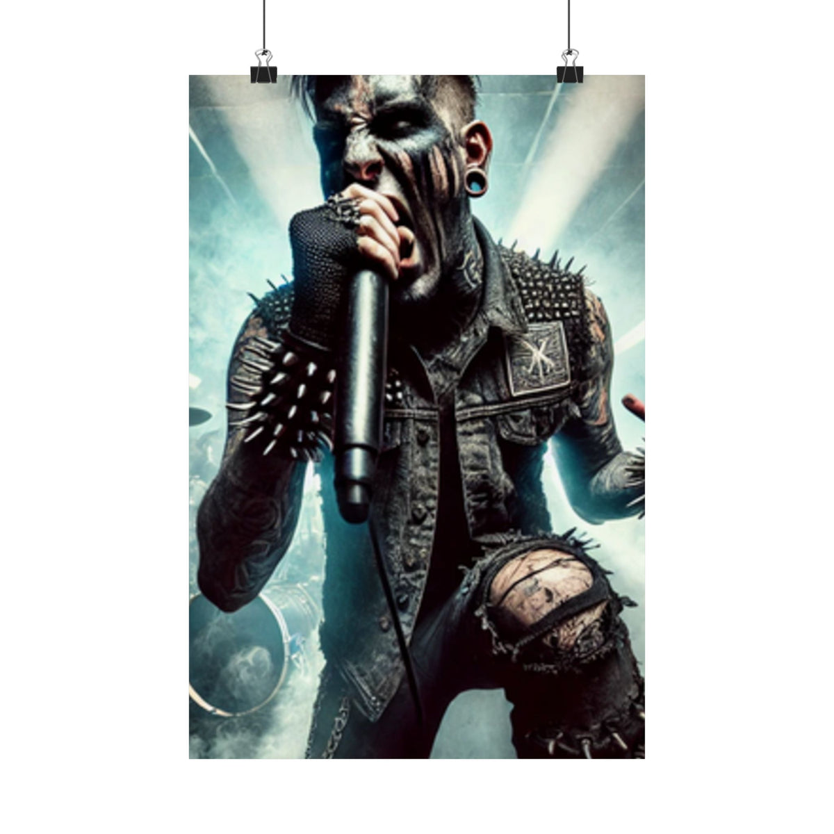 Punk Rock Vocalist Stage Energy Music Room Poster
