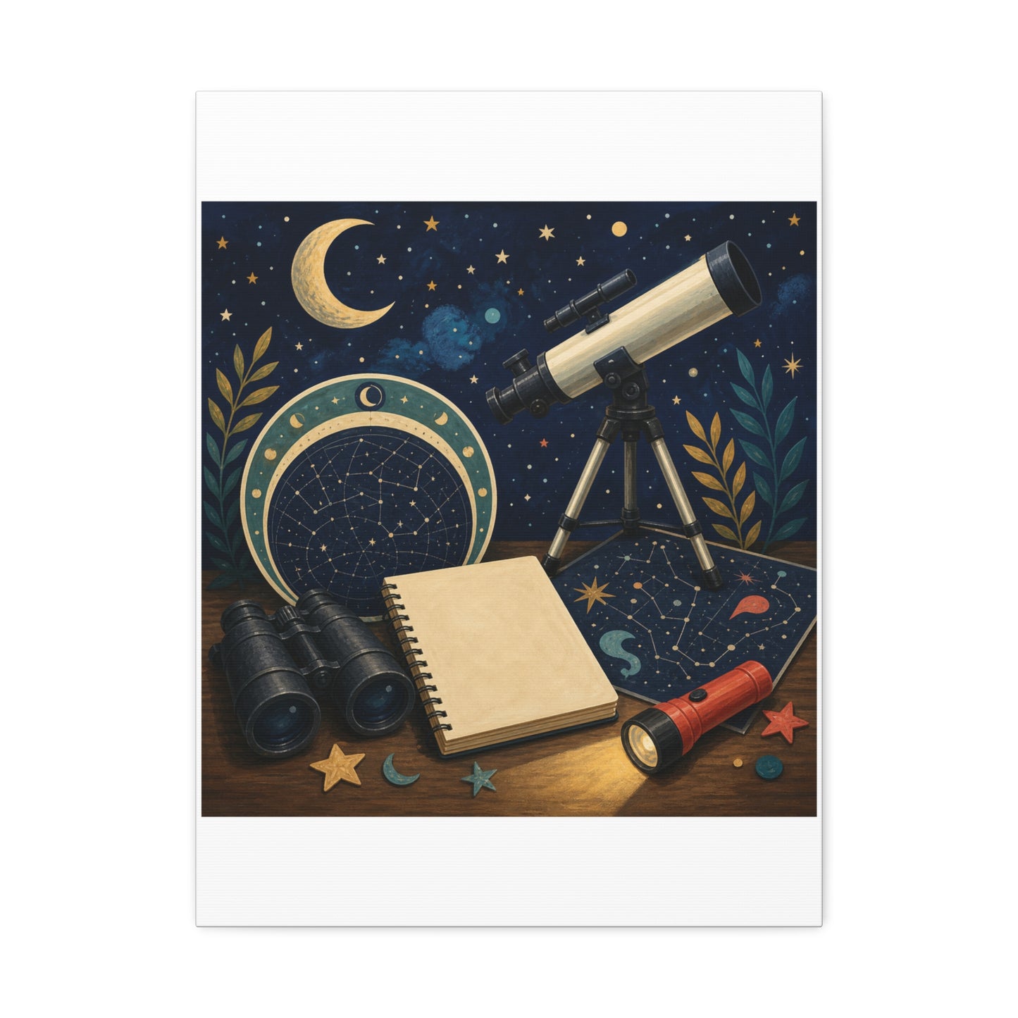 Classic Stargazing Astronomy Hobby Canvas Art