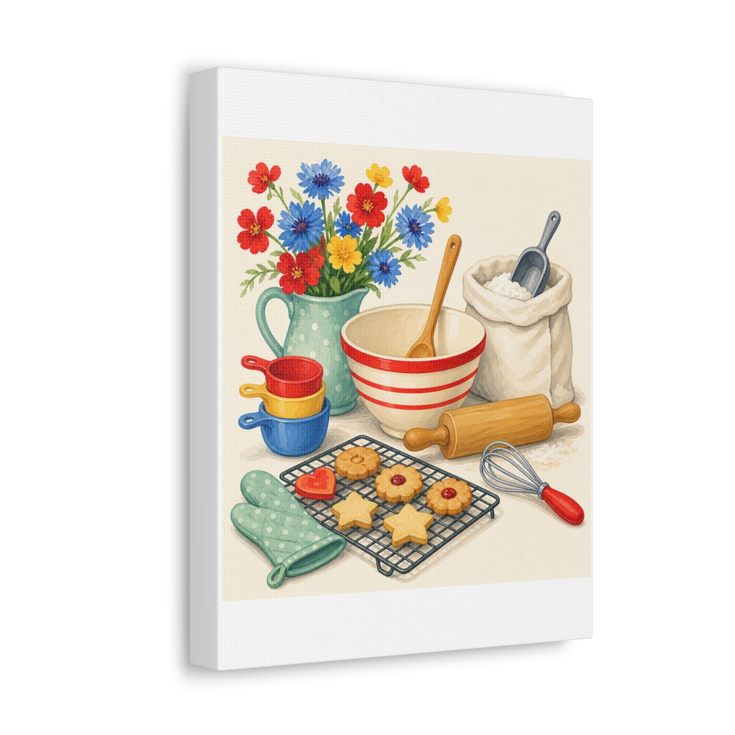 Cheerful Home Baking Hobby Canvas Art