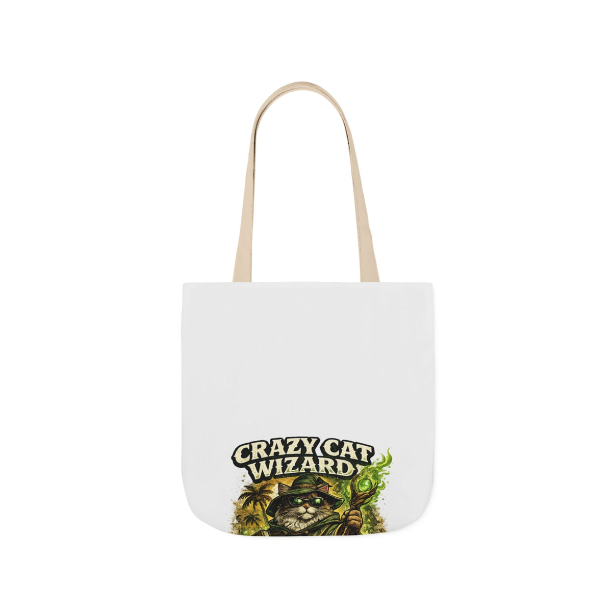 Crazy Cat Wizard Funny Fantasy Magic Tote Bag