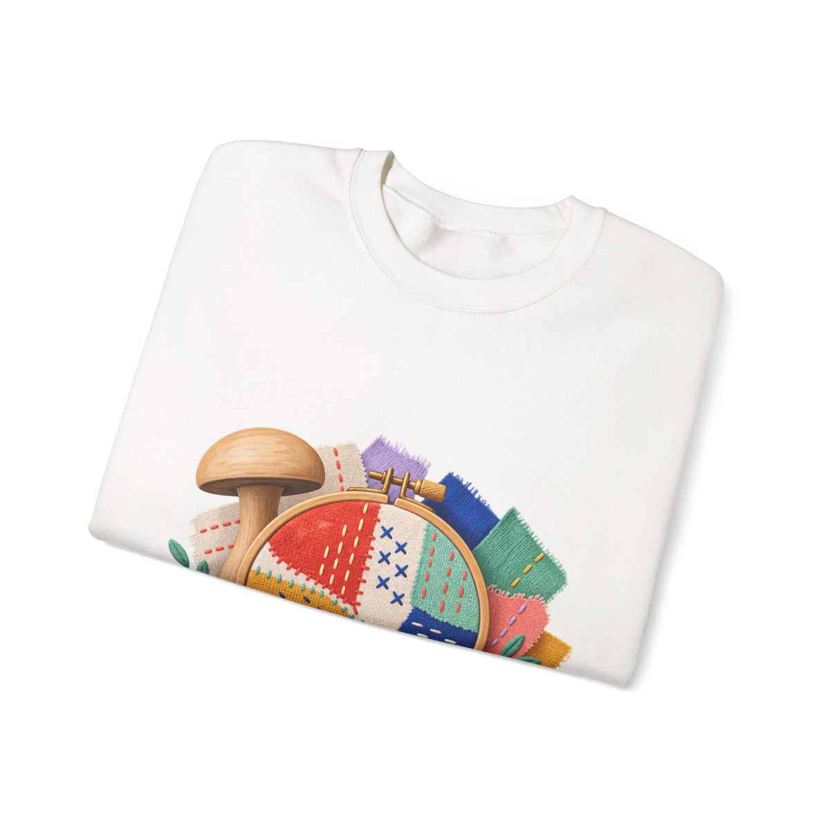 Colorful Visible Mending Workshop Sweatshirt