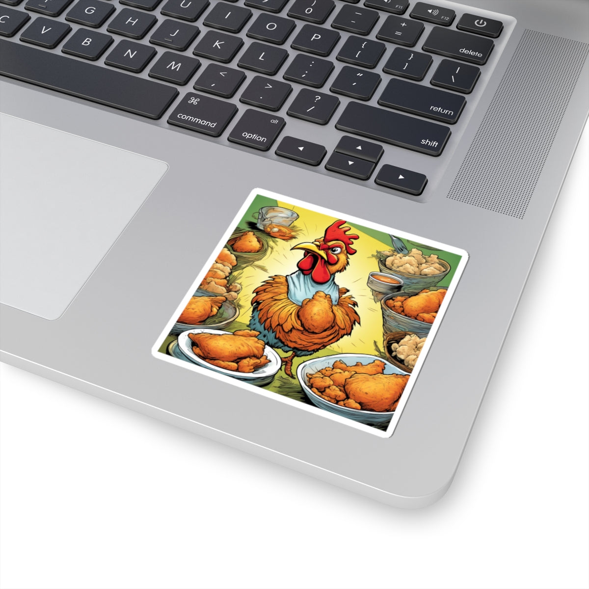 Funny Chicken Fried Food Comfort Food Art Sticker