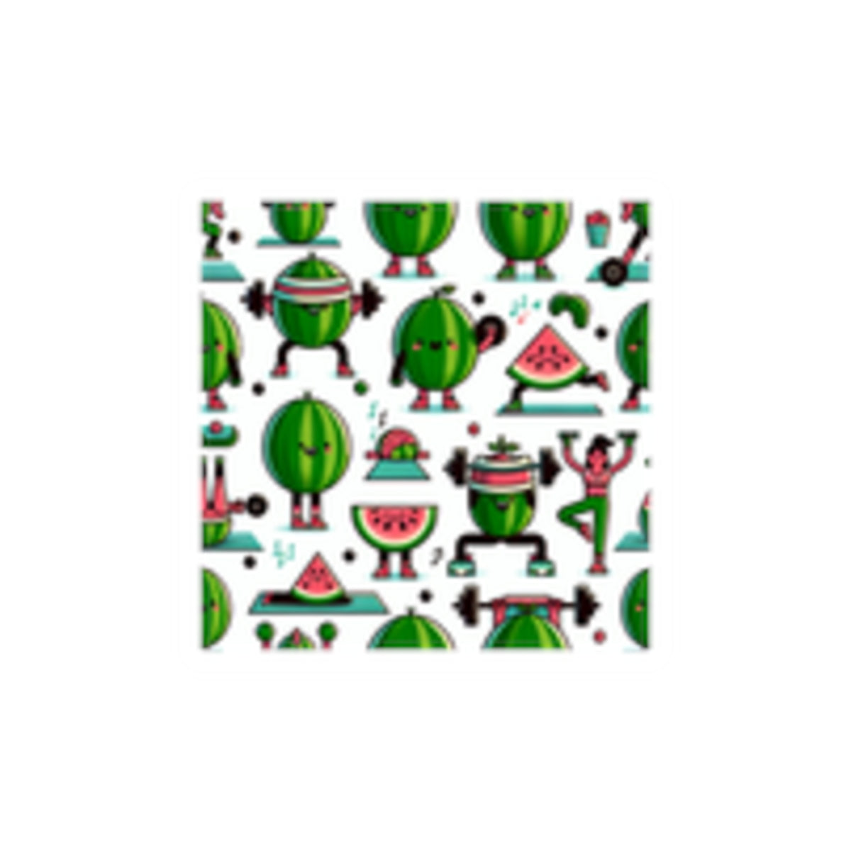 Watermelon Workout Club Cute Food Fitness Sticker