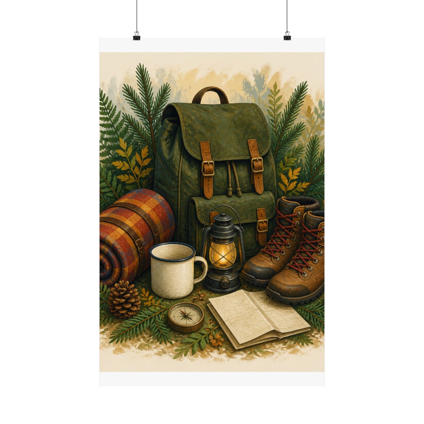 Generic Camping Gear Outdoor Adventure Poster