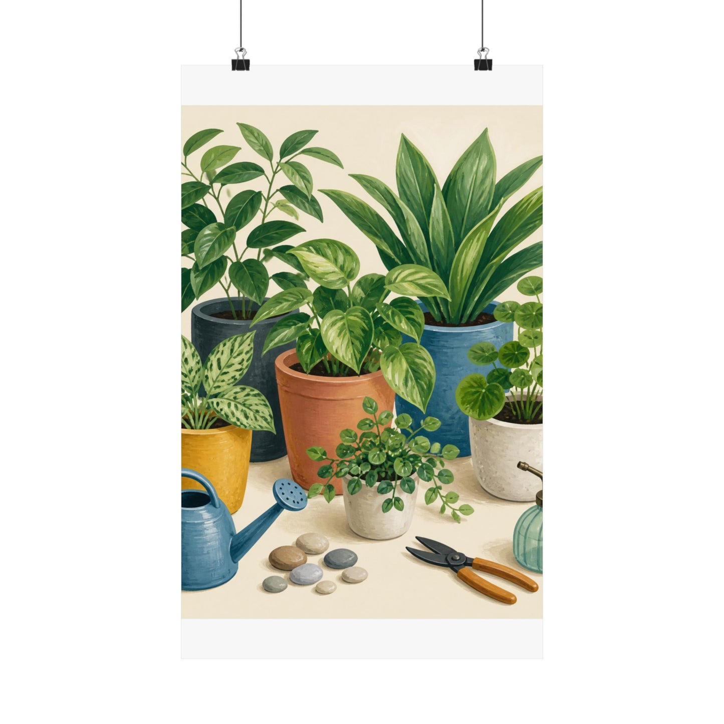 Calm Indoor Houseplant Collection Art Poster