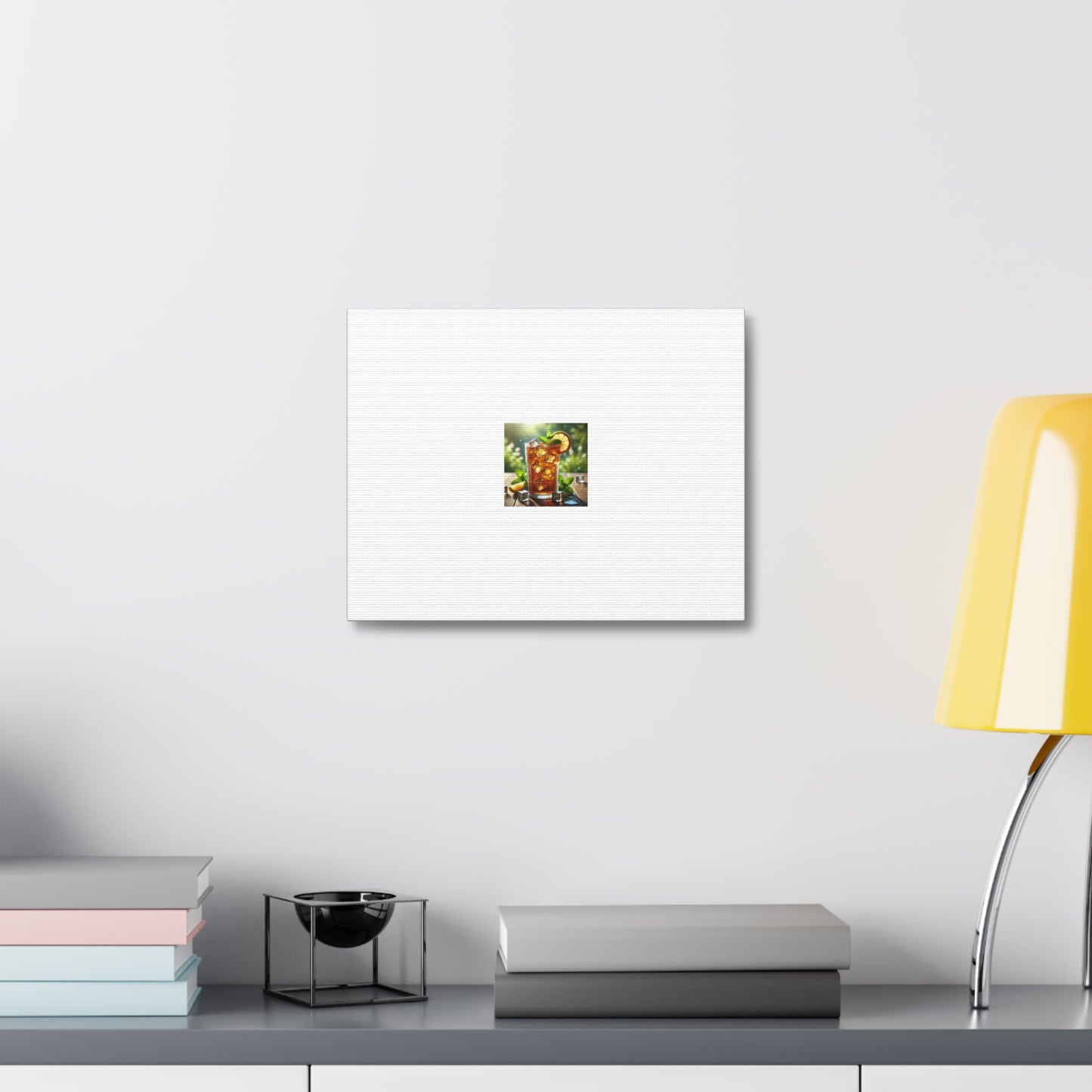 Sunlit Iced Tea Lemon Mint Kitchen Drink Canvas Wall Art