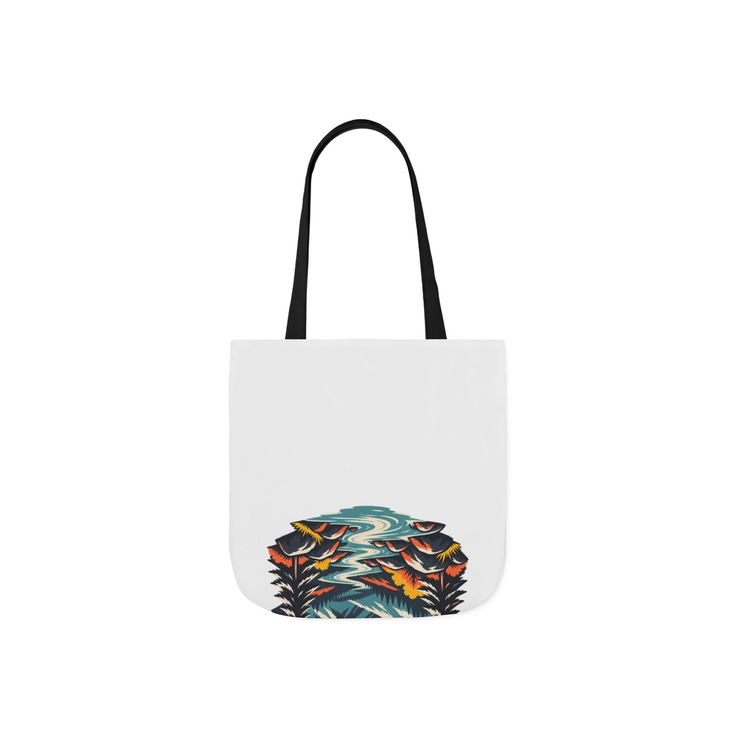 Alpine Sunrise River Mountain Adventure Tote Bag