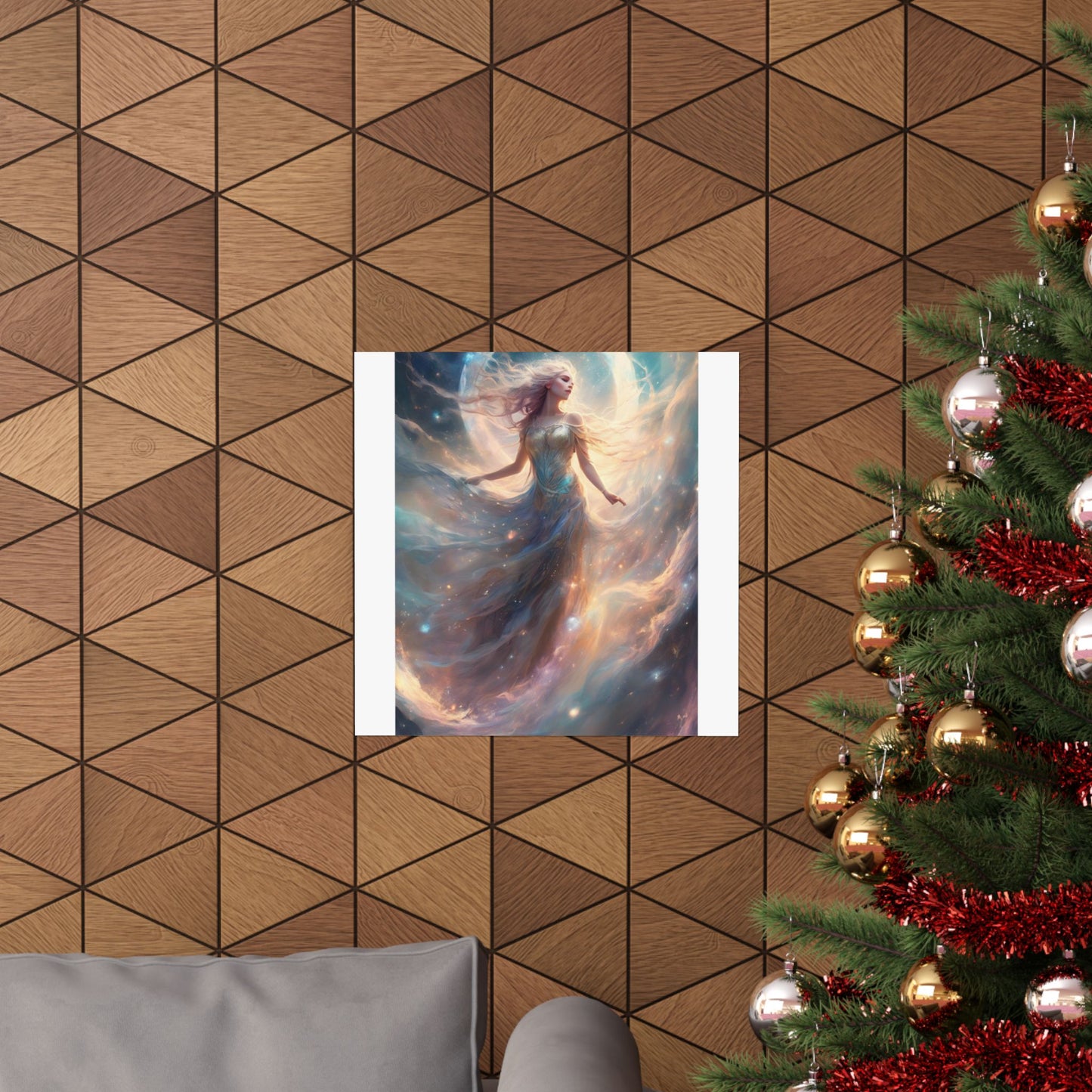 Moonlit Celestial Dancer Fantasy Portrait Poster