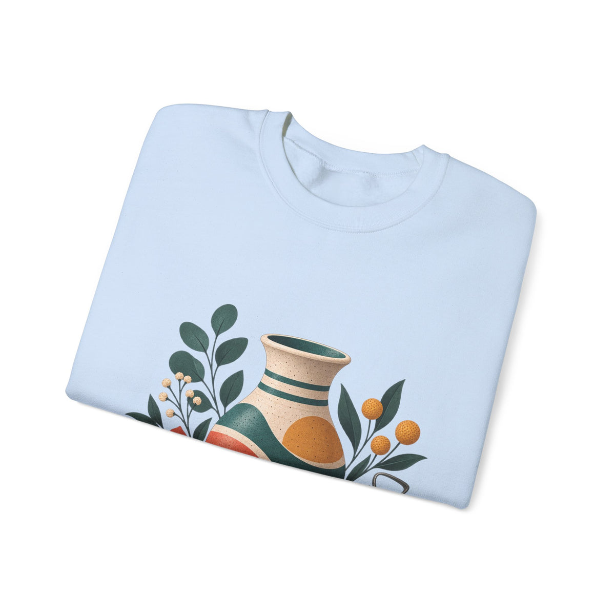 Midcentury Pottery Botanical Art Sweatshirt