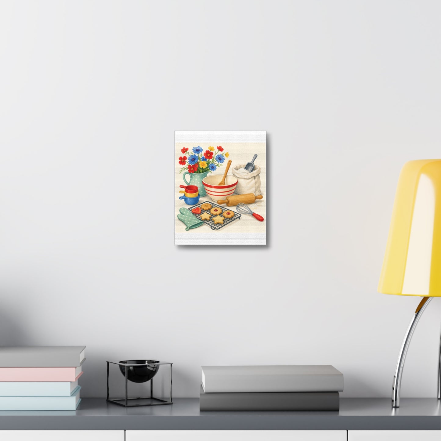 Cheerful Home Baking Hobby Canvas Art