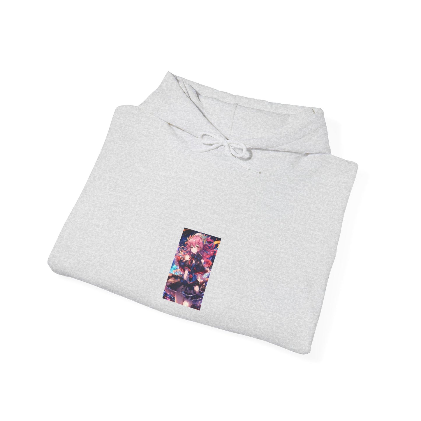 Pink Haired Fantasy Heroine Anime Portrait Cozy Hoodie