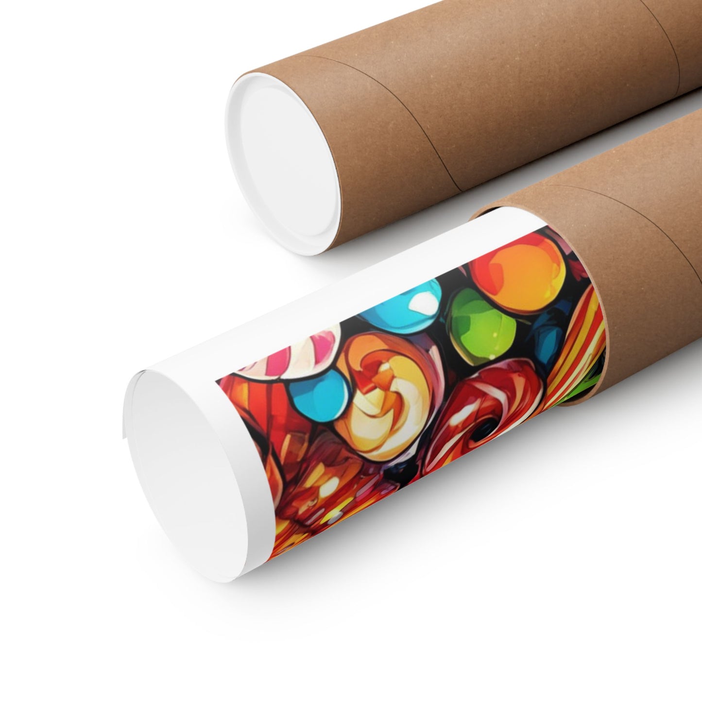 Colorful Candy and Lollipop Pattern Poster
