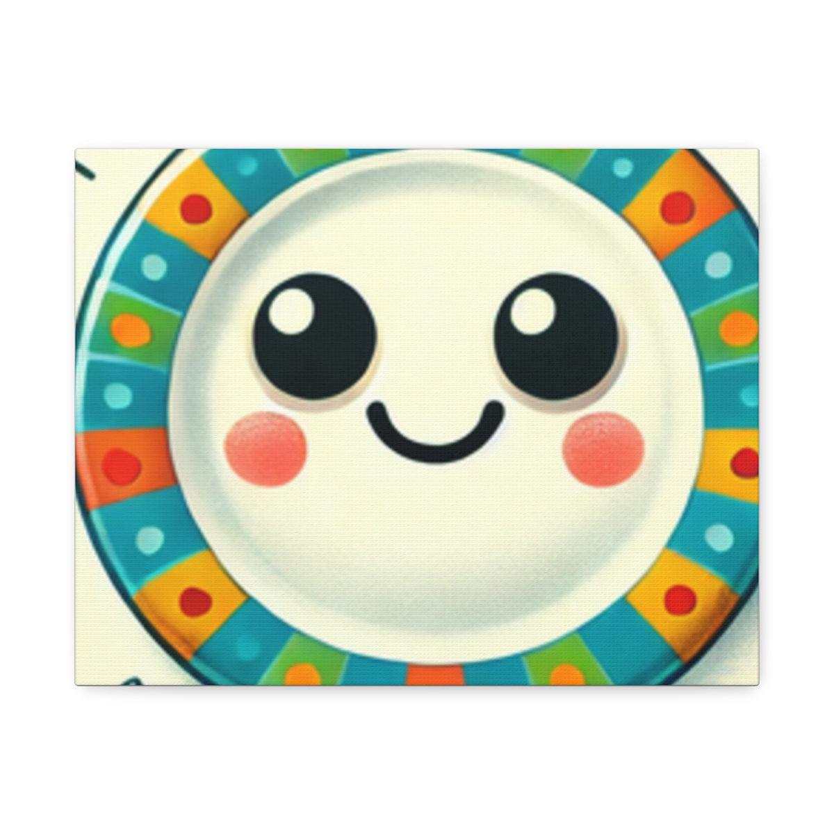 Happy Little Kitchen Club Kawaii Food Canvas Kitchen Wall Art Decor Gift