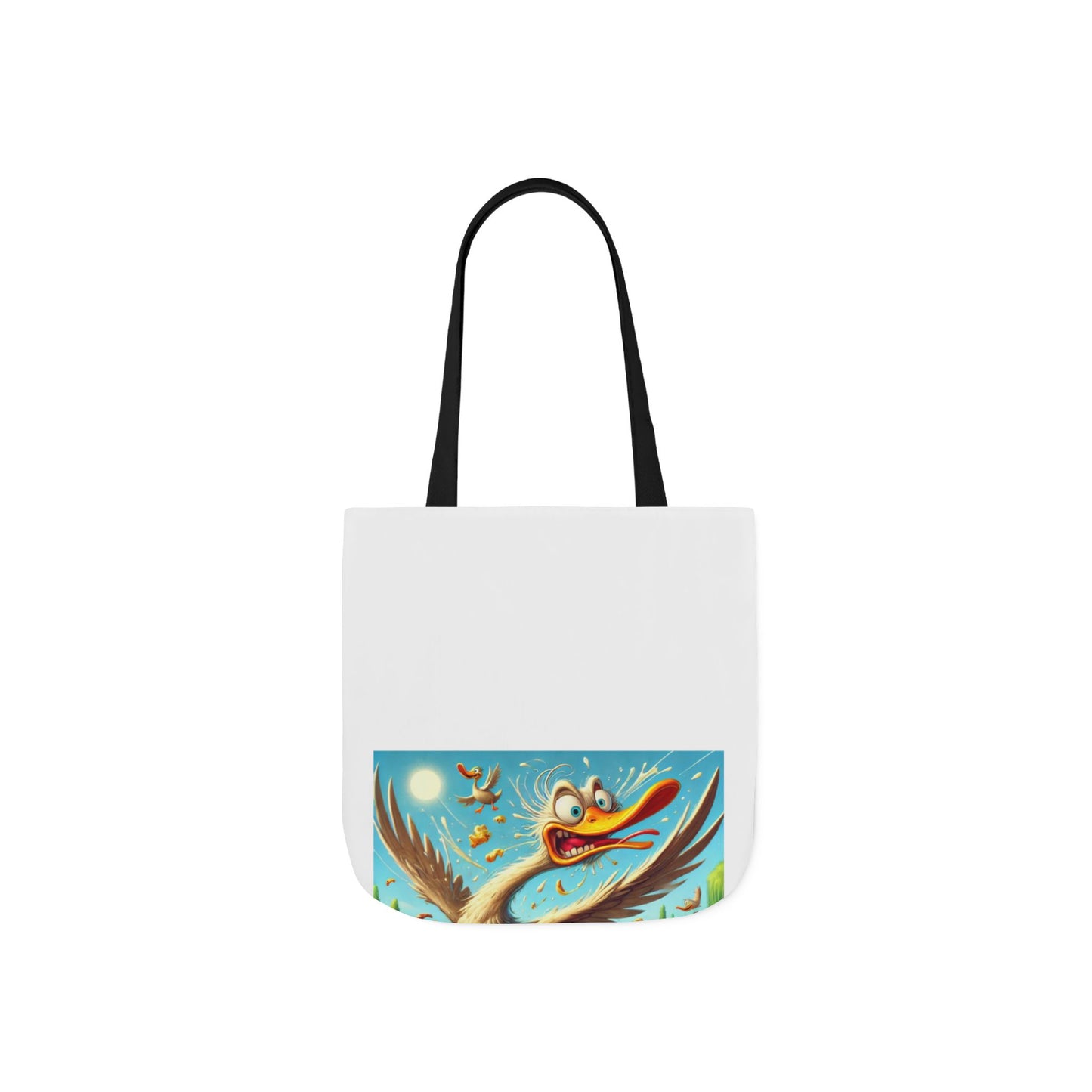 Chaotic Picnic Duck Funny Summer Canvas Tote Bag