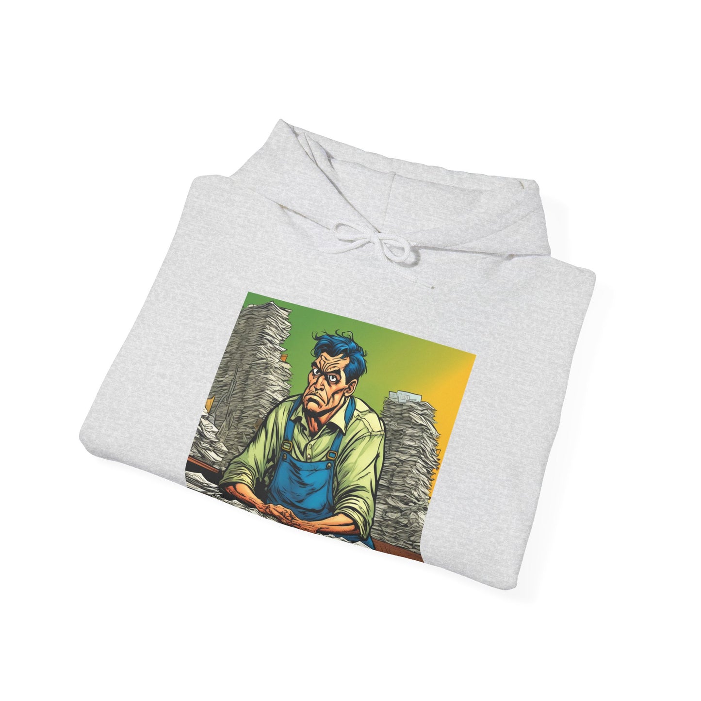 Paperwork Chaos Desk Worker Funny Office Art Hoodie