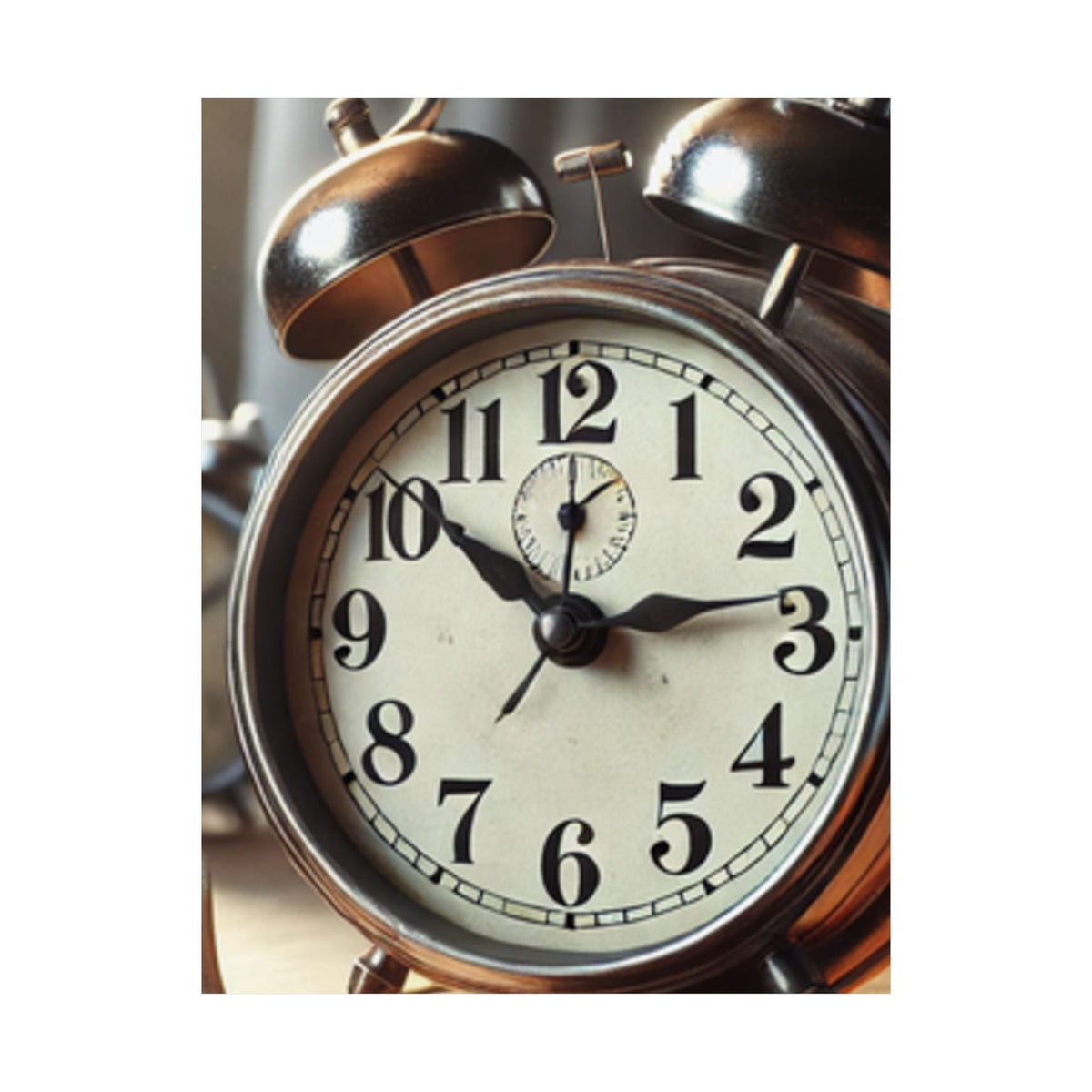 Vintage Alarm Clock Morning Routine Classic Clock Poster