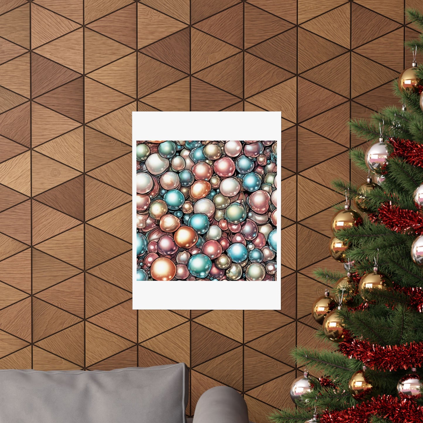 Rainbow Pearl Marble Abstract Gift Art Poster