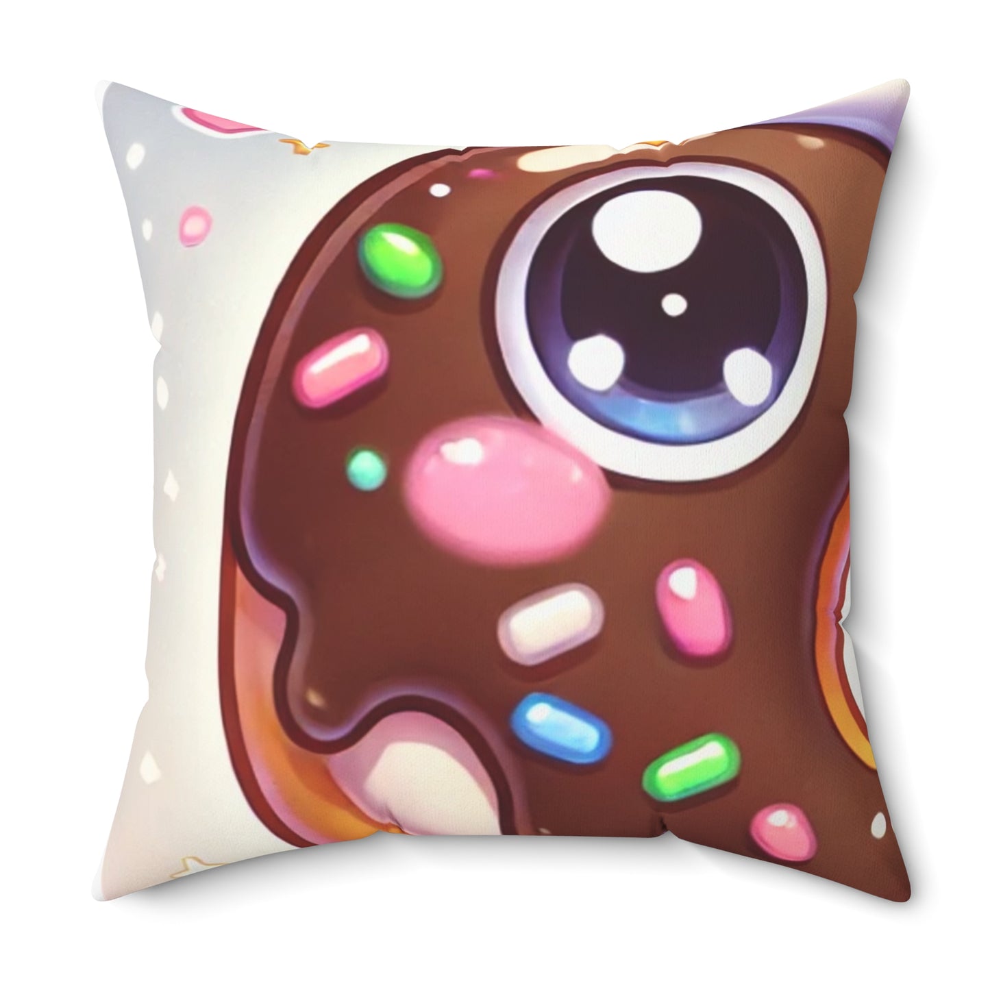 Kawaii Chocolate Donut Cute Dessert Decorative Pillow