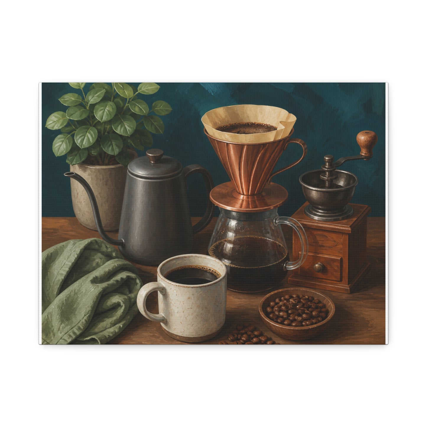 Warm Home Coffee Brewing Art Canvas Art