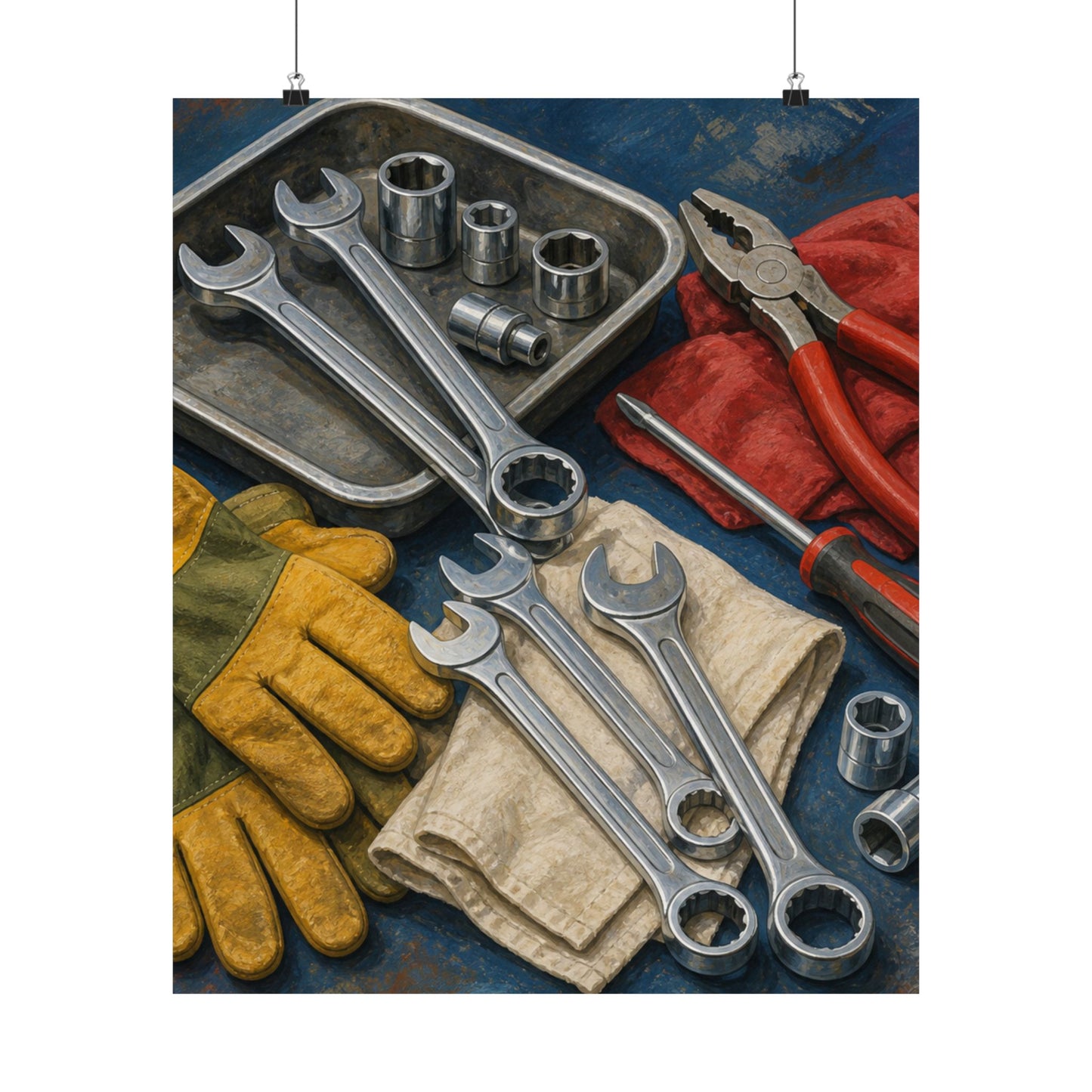 Classic Mechanic Hand Tools Art Poster
