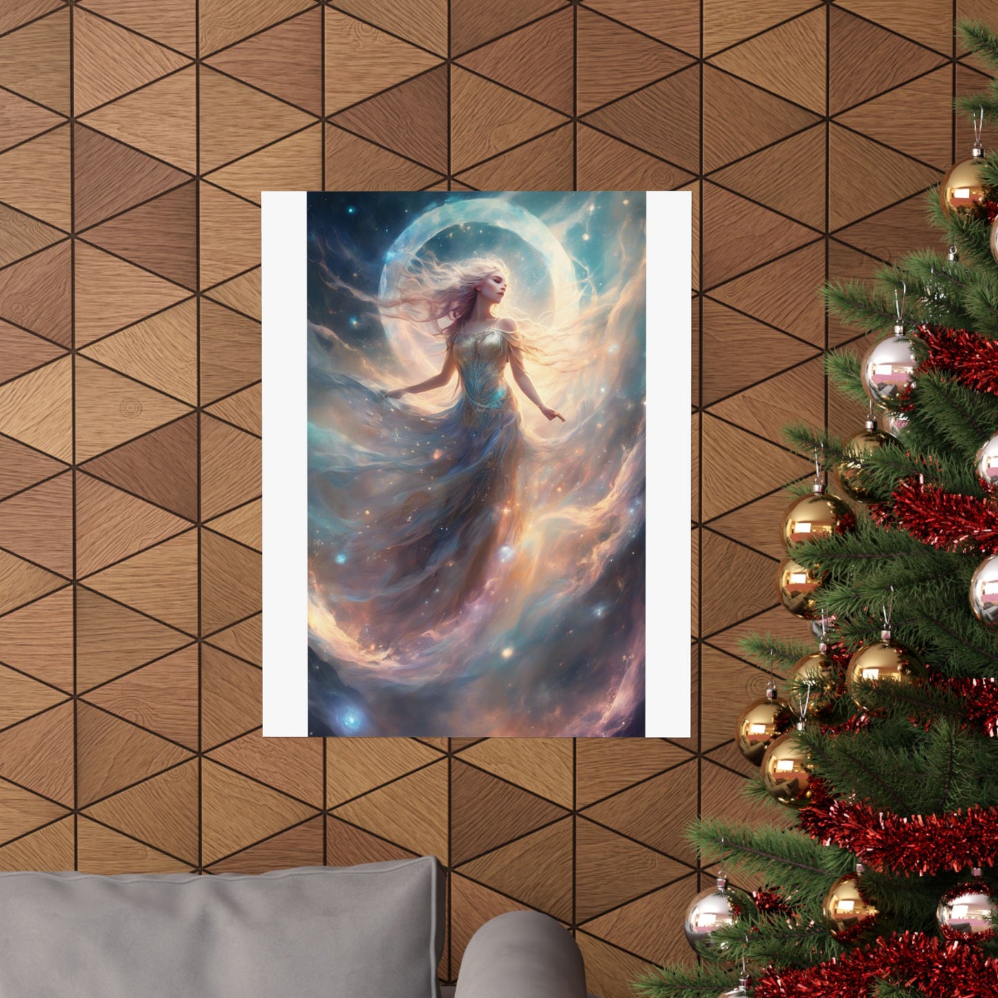Moonlit Celestial Dancer Fantasy Portrait Poster