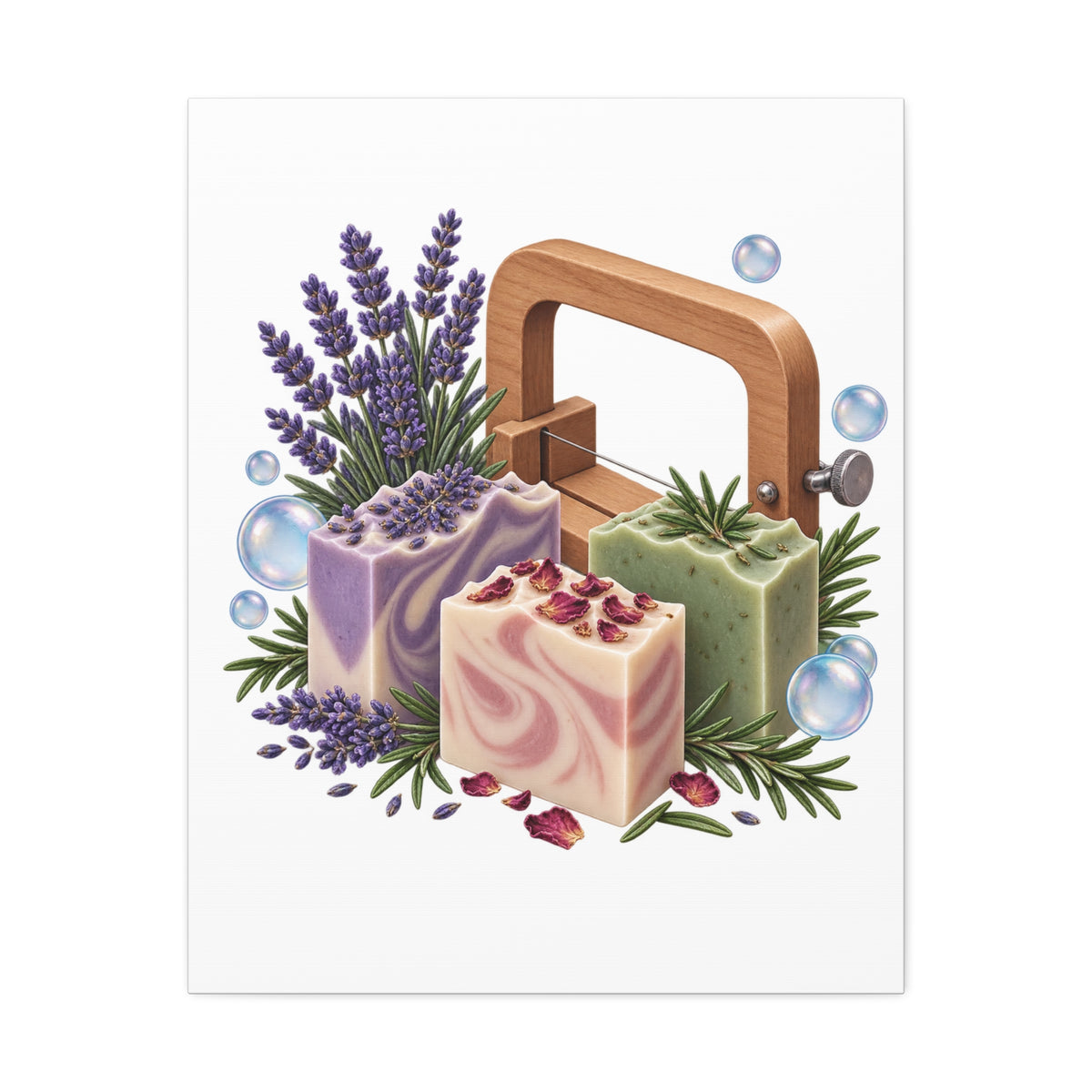 Botanical Soap Making Lavender and Herbs Canvas