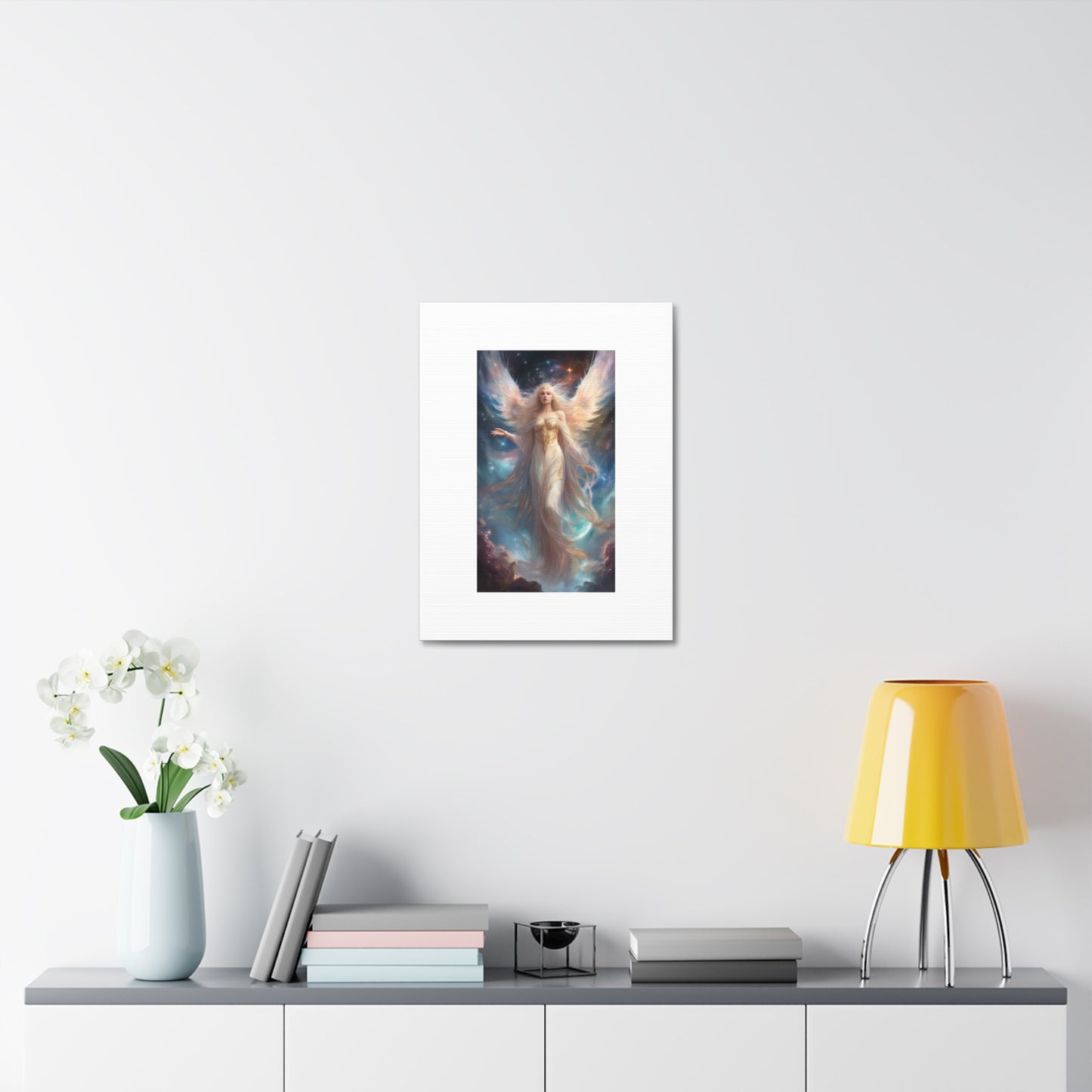 Celestial Winged Heroine Fantasy Portrait Canvas