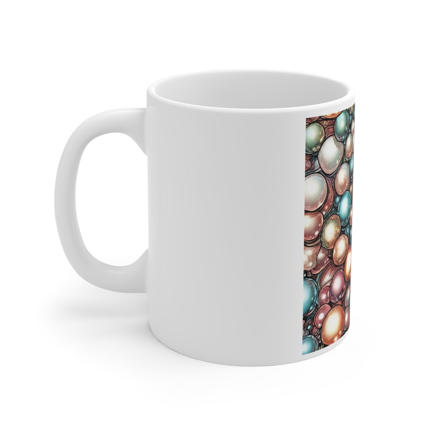 Rainbow Pearl Marble Abstract Gift Art Coffee Mug