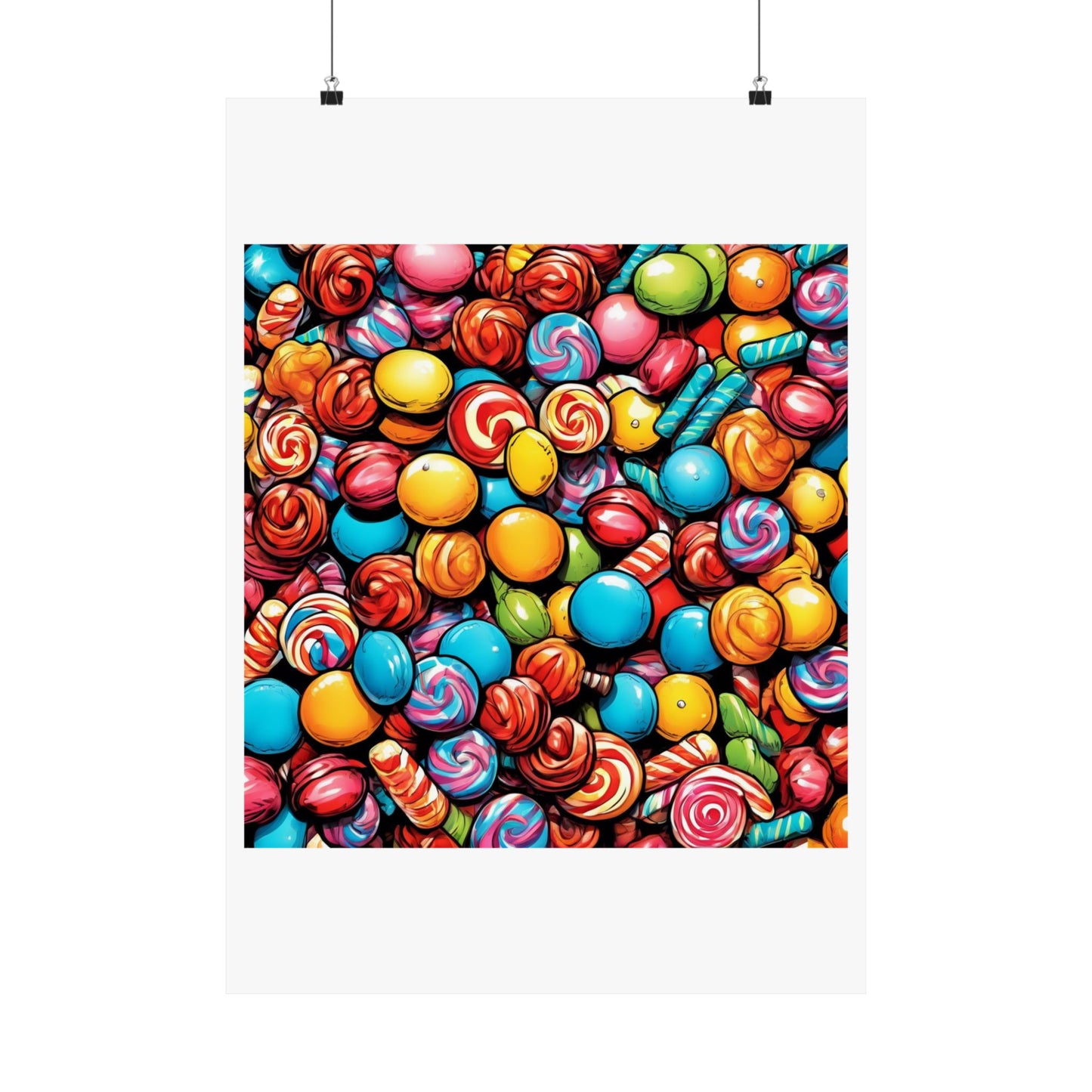 Colorful Candy Pattern Sweets Gift Art Poster