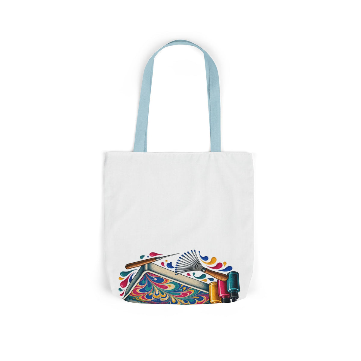 Colorful Paper Marbling Workshop Tote Bag