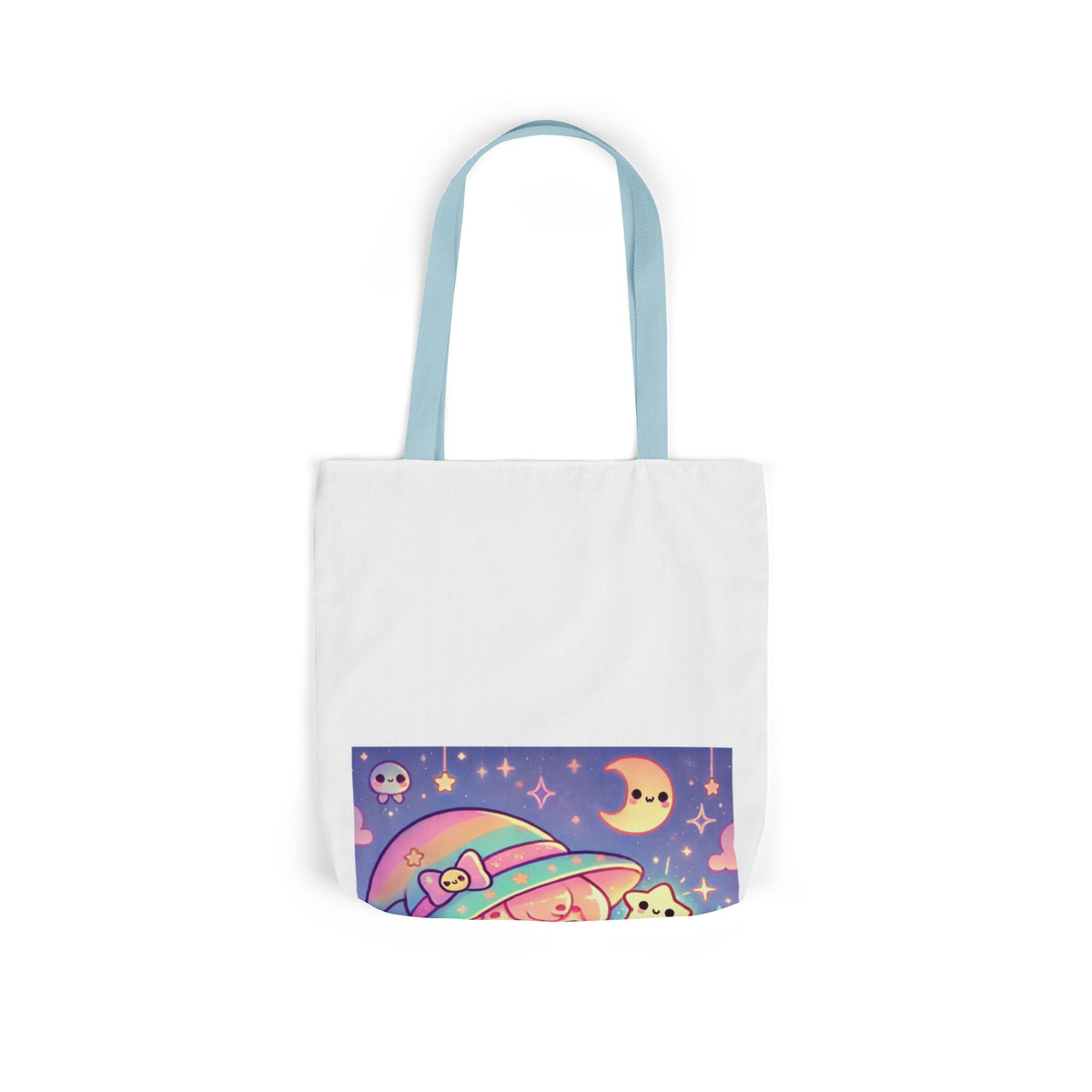 Kawaii Moon Wand Pastel Fantasy Art Canvas Tote Bag