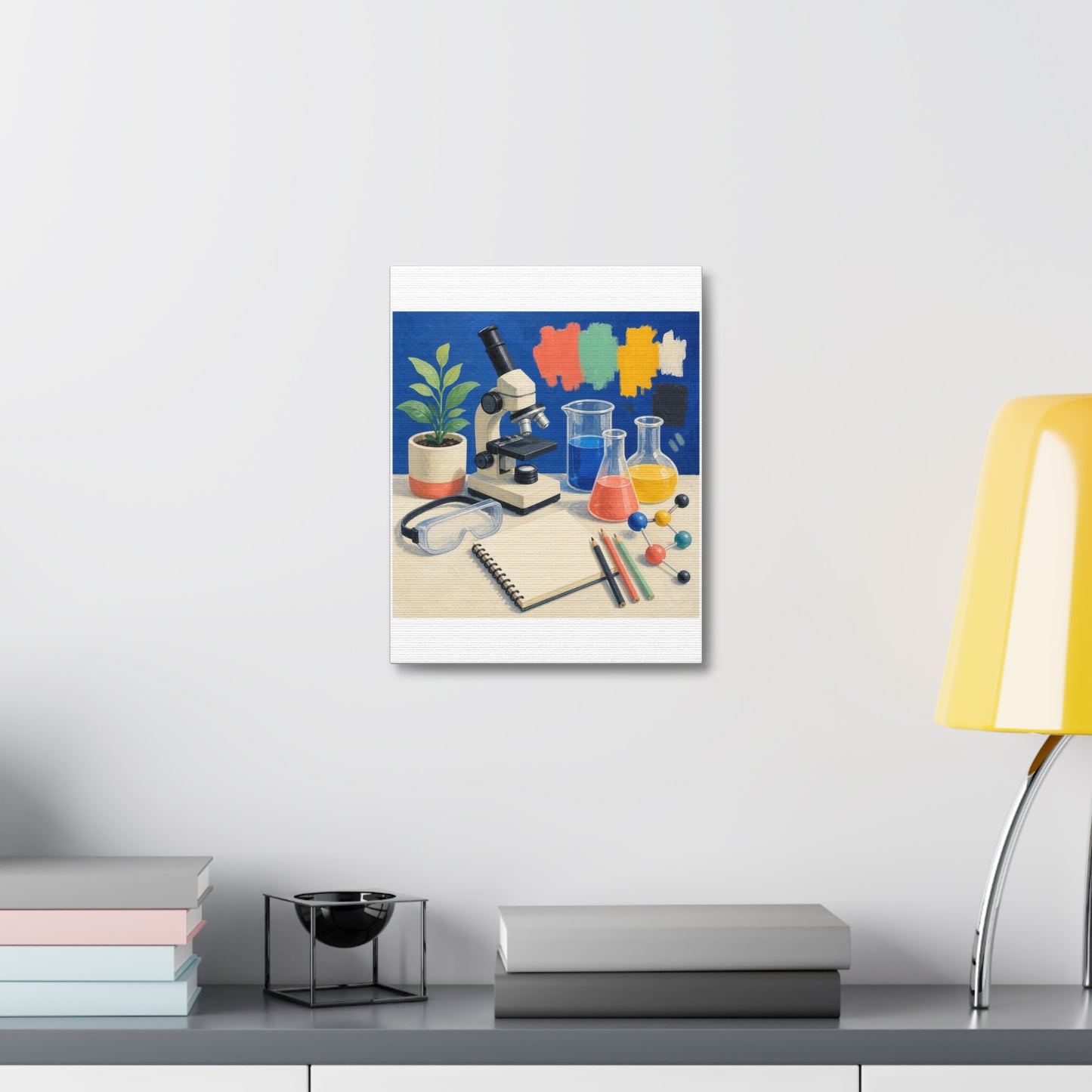 Colorful Science Lab Learning Art Canvas Art