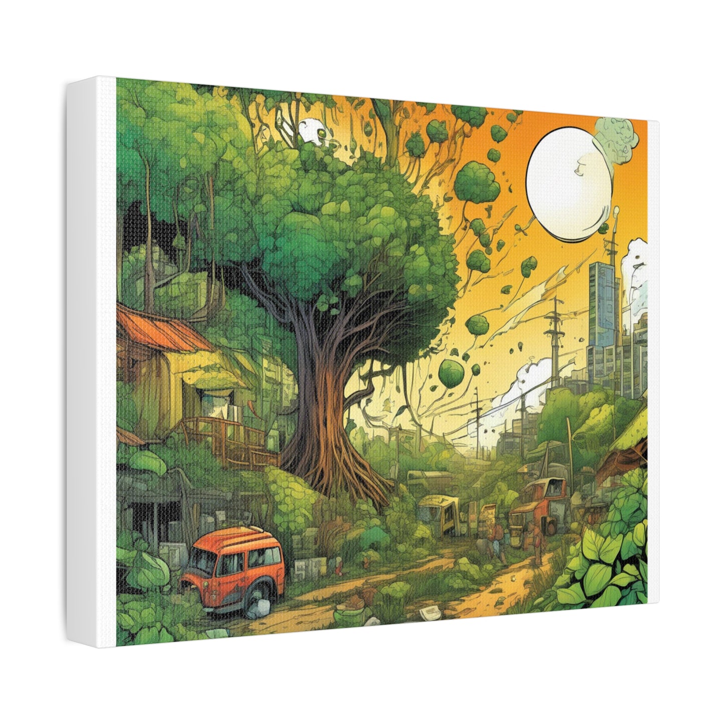 Cottage Road Landscape Nature Gift Art Canvas