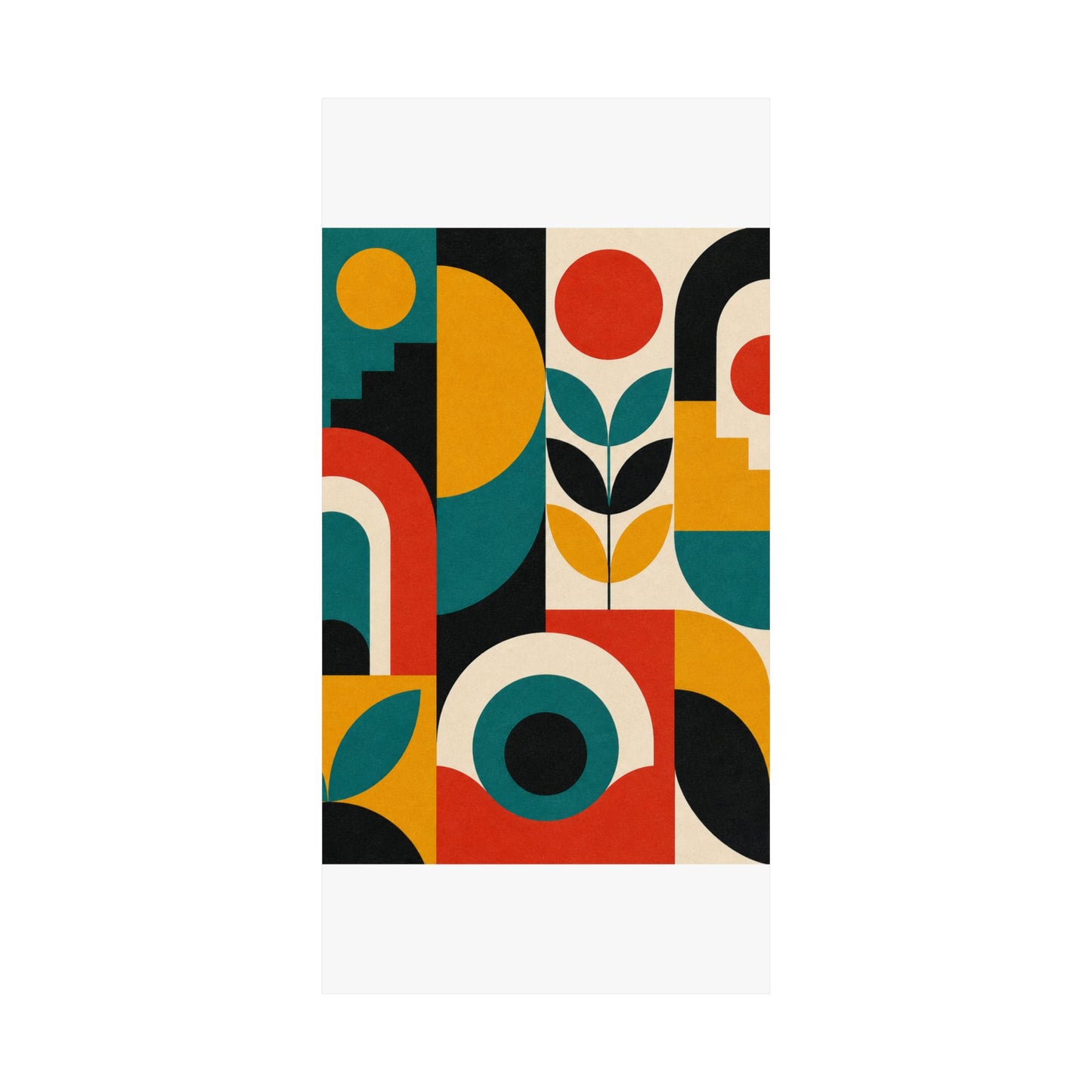 Mid Century Arches Botanical Geometric Abstract Poster