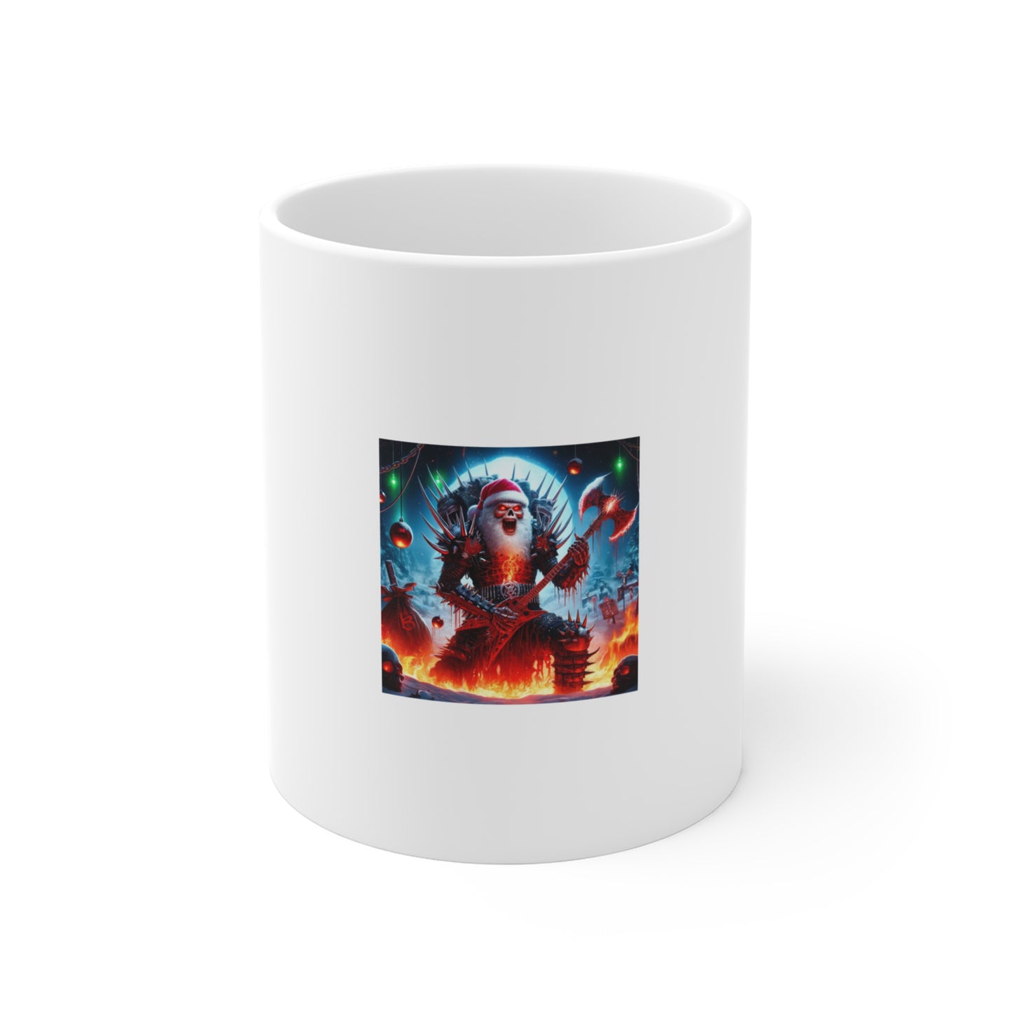 Heavy Metal Santa Holiday Concert Rock Coffee Mug