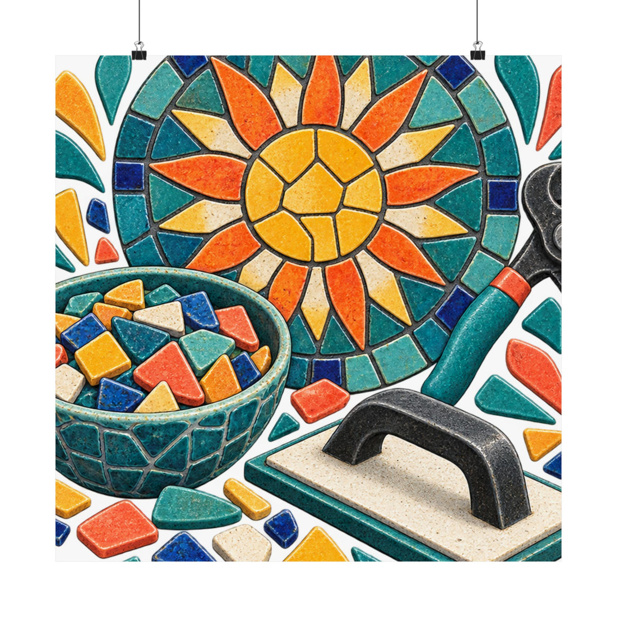 Sunburst Mosaic Making Workshop Poster