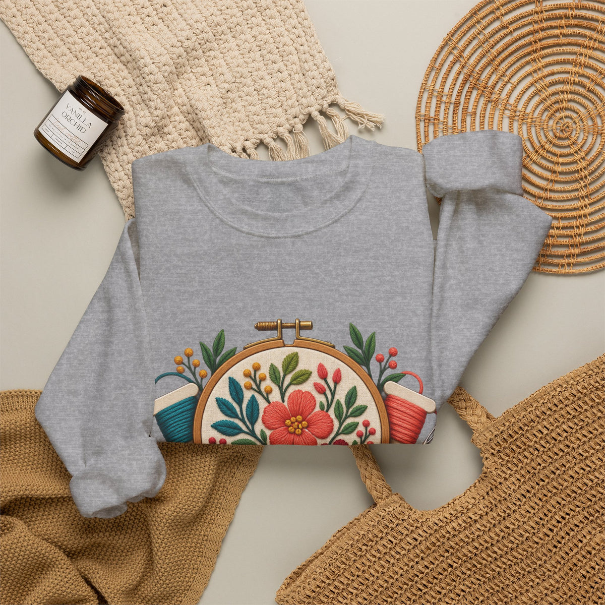 Botanical Embroidery Workshop Sweatshirt