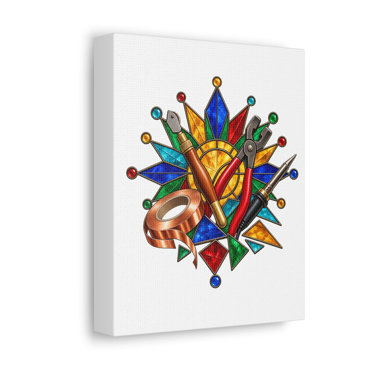Stained Glass Workshop Tools Canvas