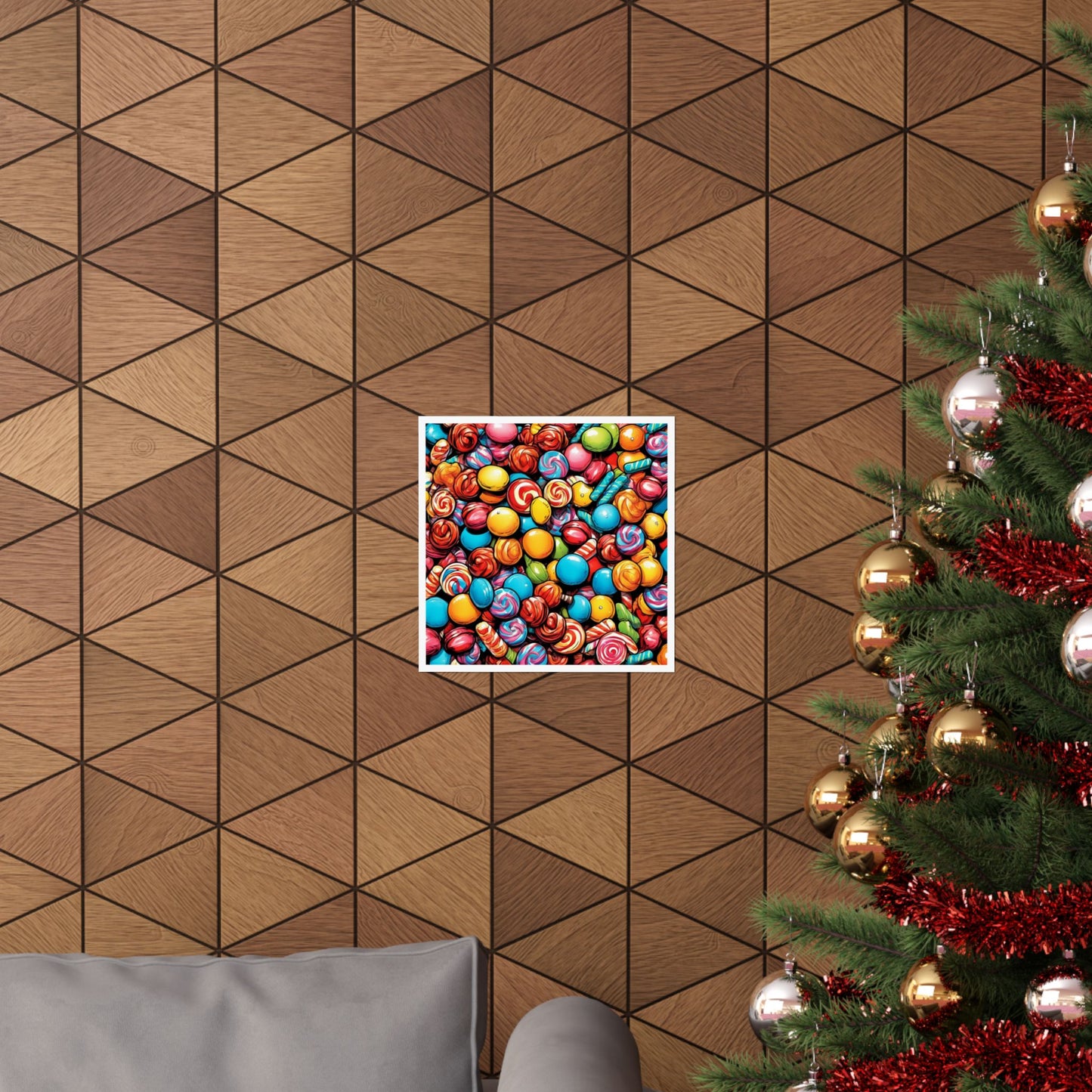 Colorful Candy Pattern Sweets Gift Art Poster