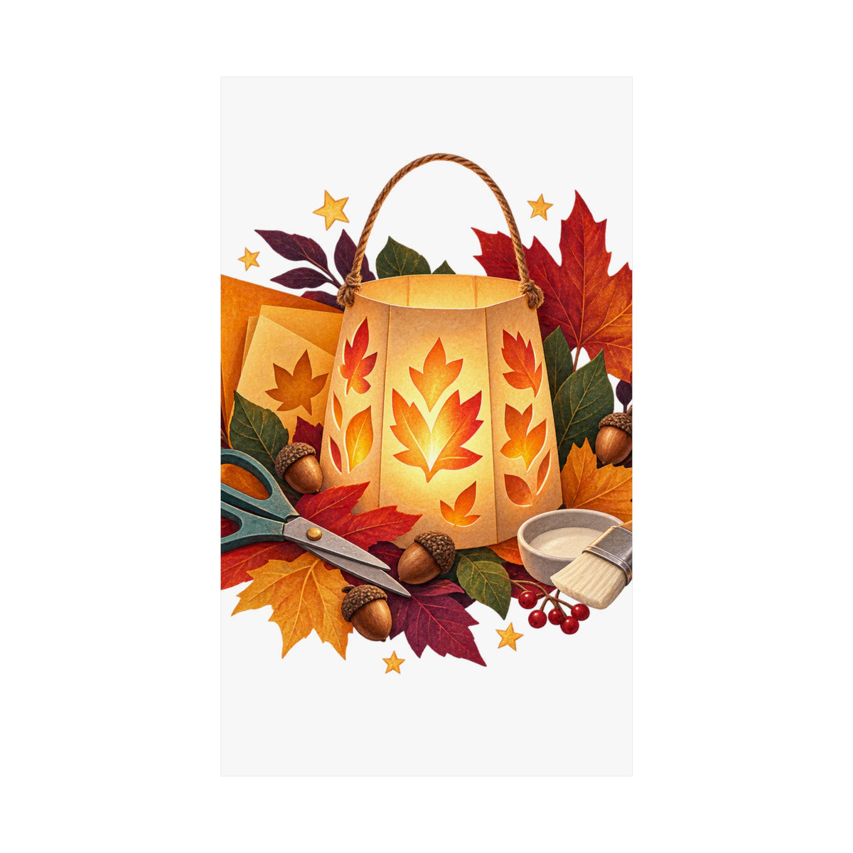 Autumn Lantern Making Workshop Poster