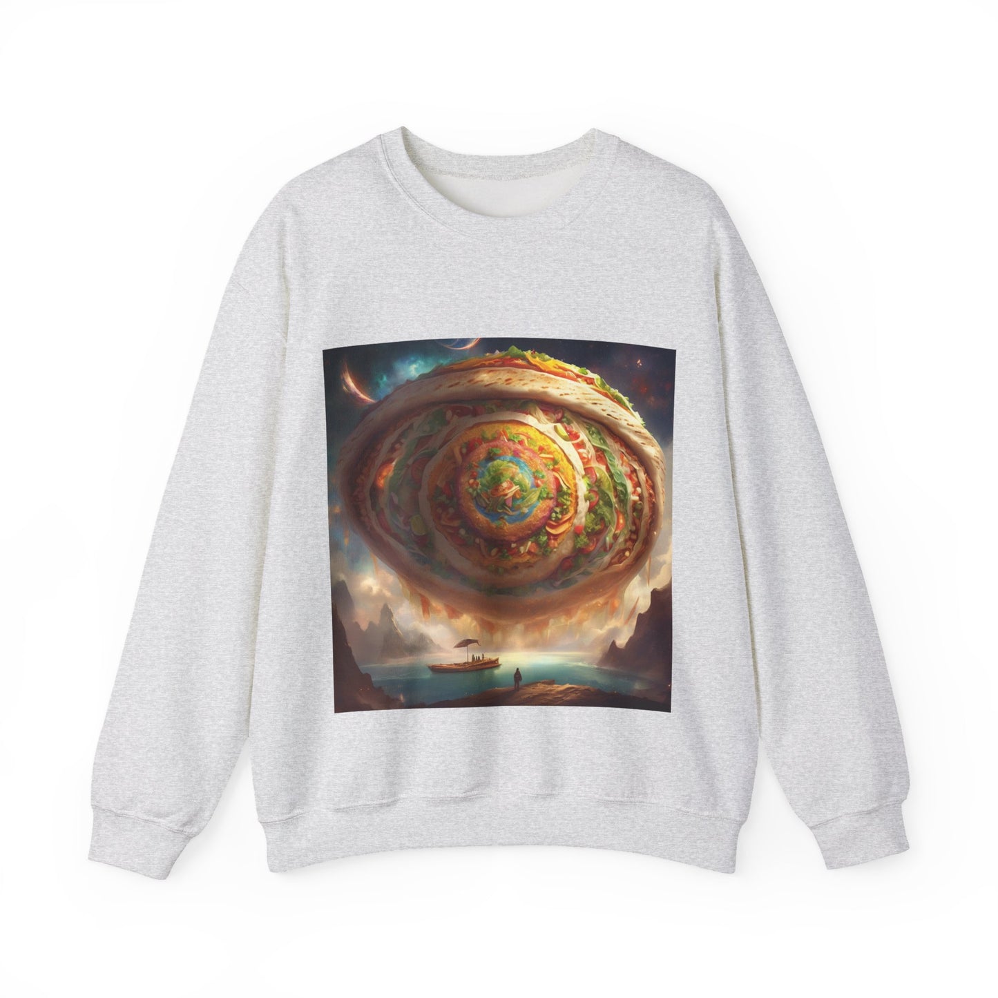 Cosmic Taco Portal Surreal Food Fantasy Art Sweatshirt