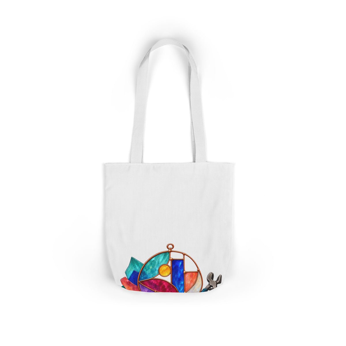 Abstract Stained Glass Suncatcher Workshop Tote Bag
