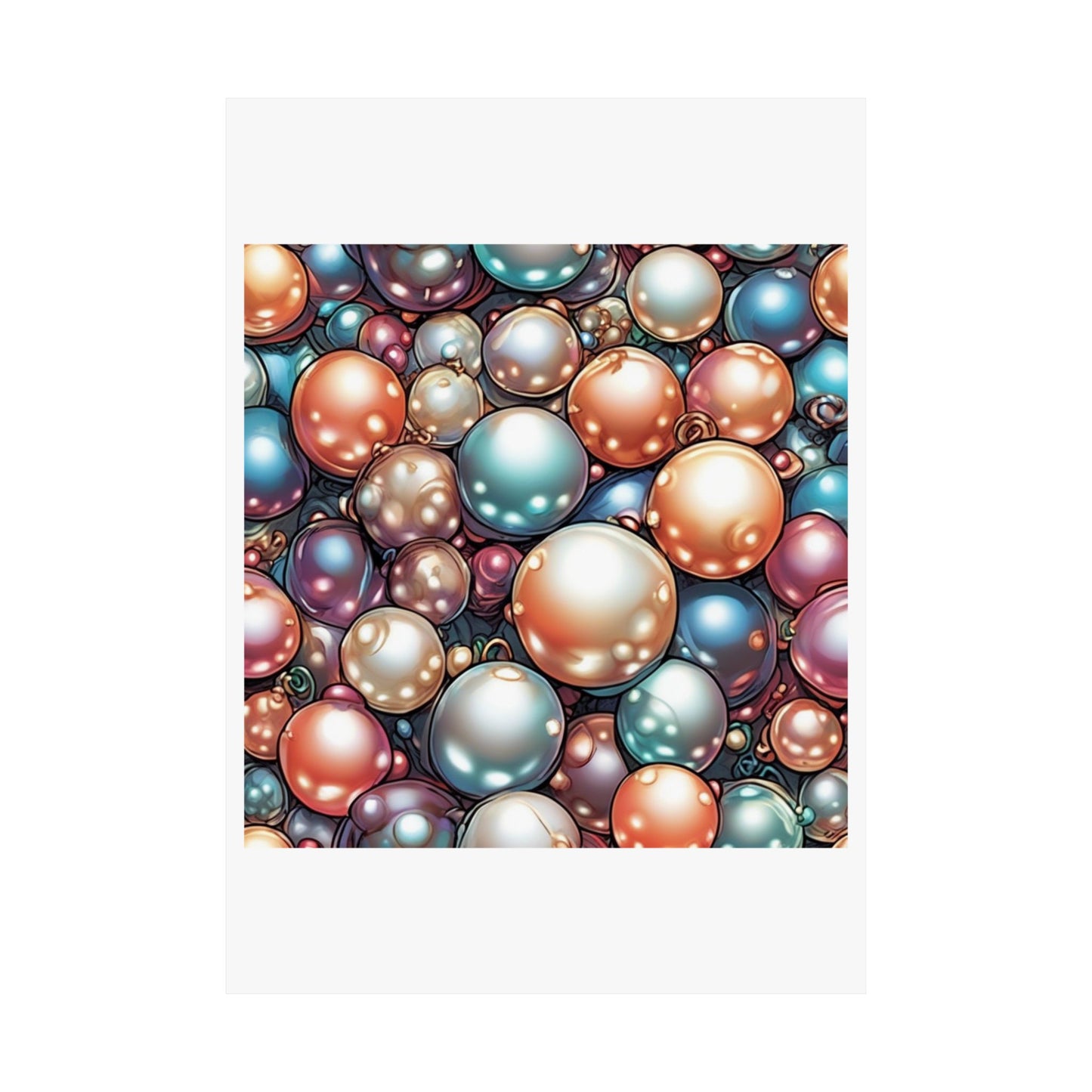 Glossy Orb Marble Abstract Gift Art Poster