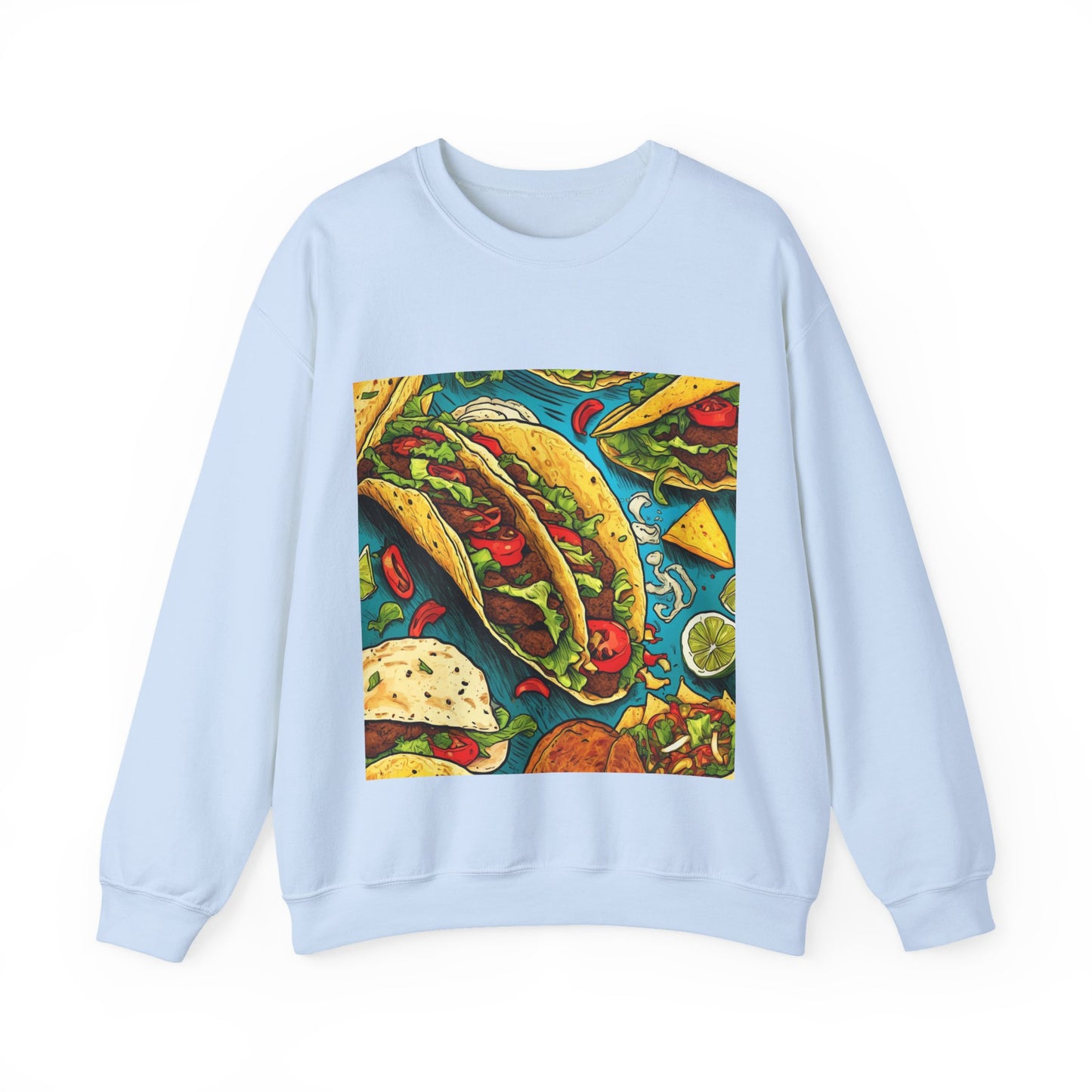 Taco Party Pattern Foodie Gift Art Sweatshirt