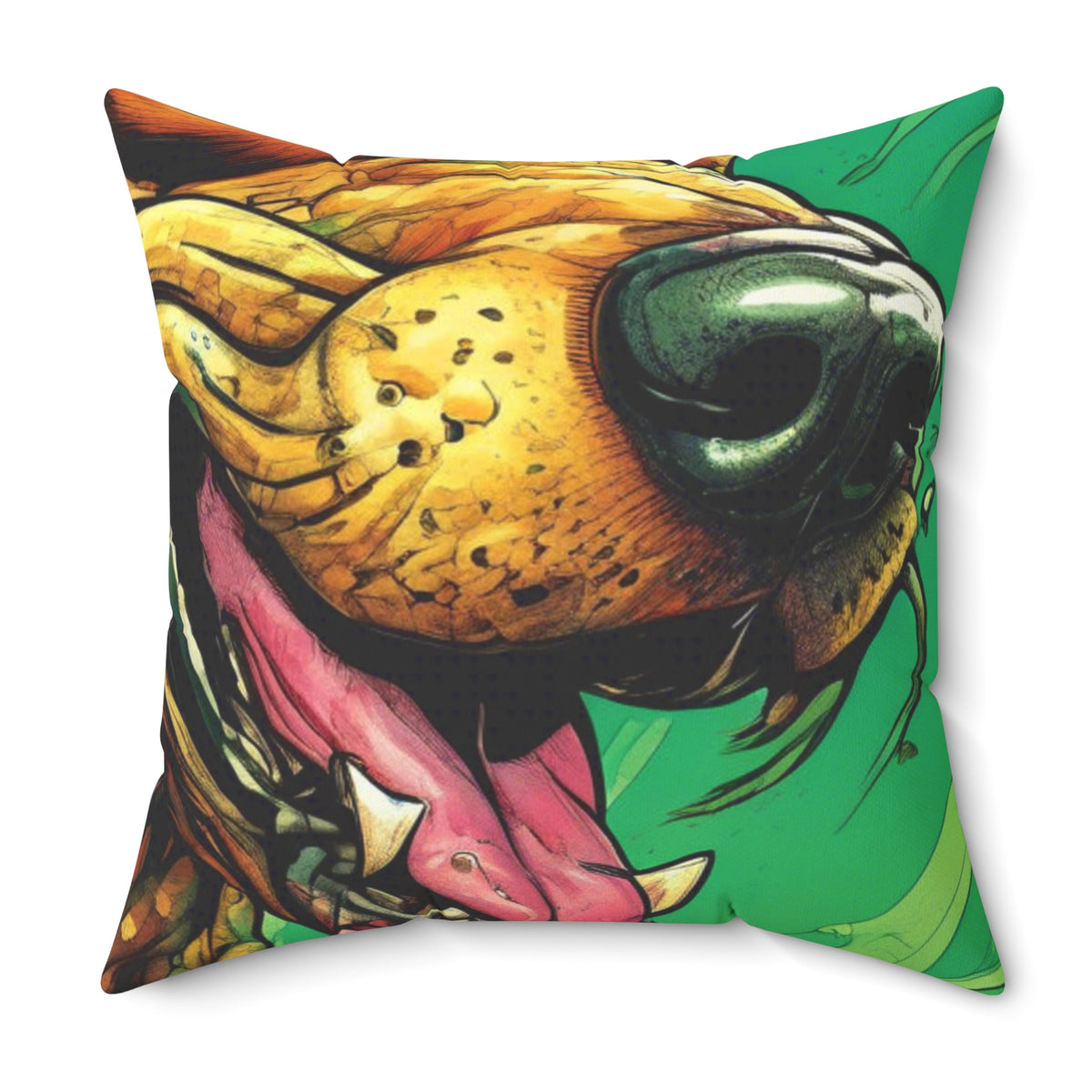 Serpent Guardian Dog Bold Fantasy Decorative Pillow
